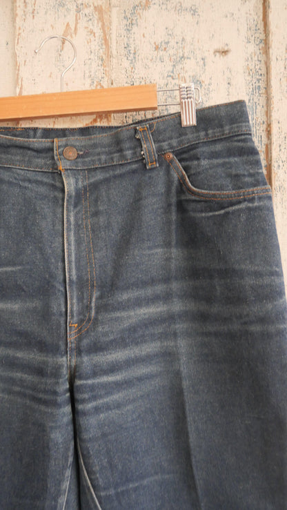 1980s Flared Orange Tab Levi's | 34