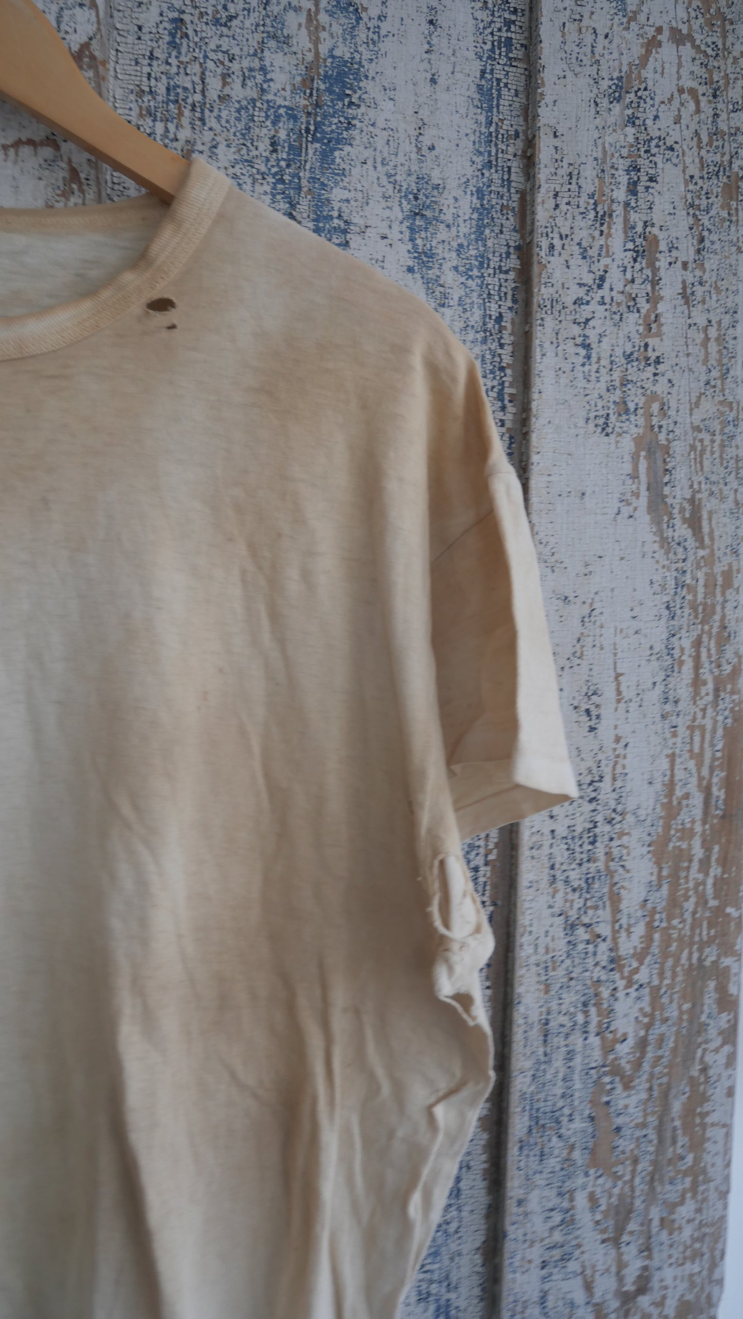 1960s Thrashed White Tee | L