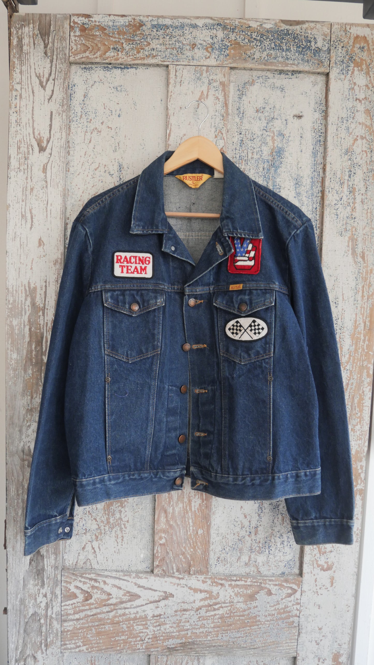 1990s Patched Denim Jacket | L