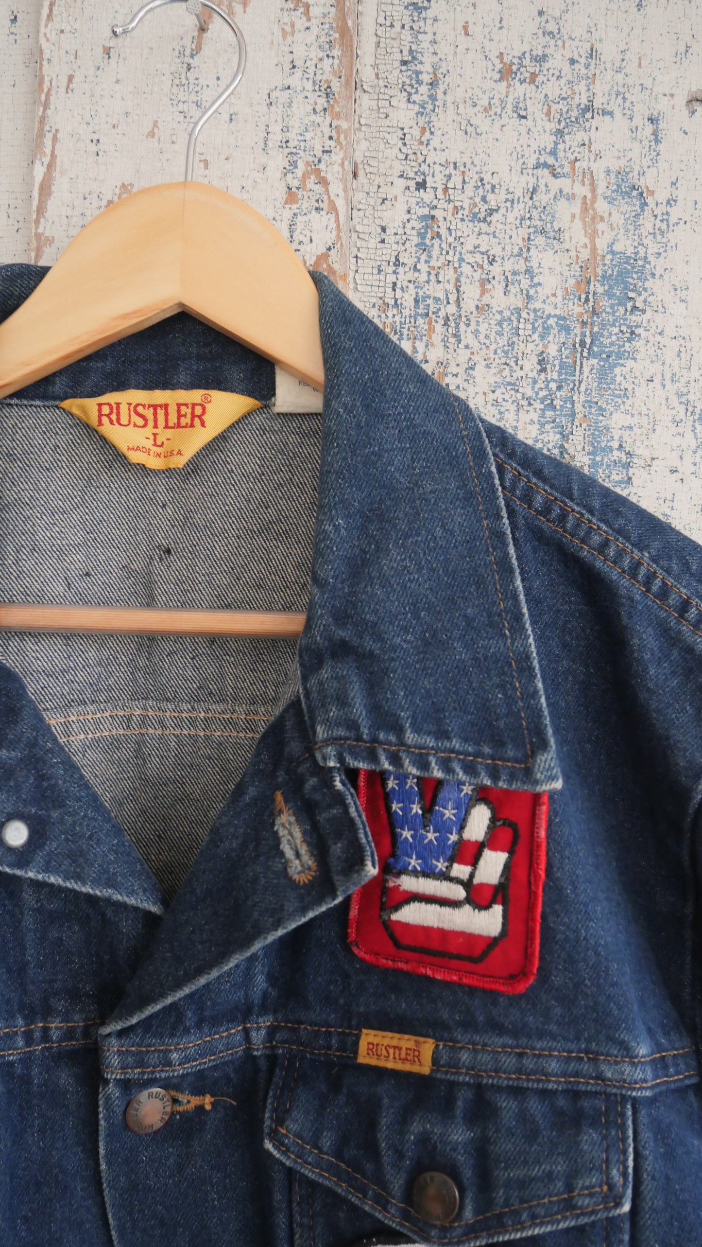 1990s Patched Denim Jacket | L