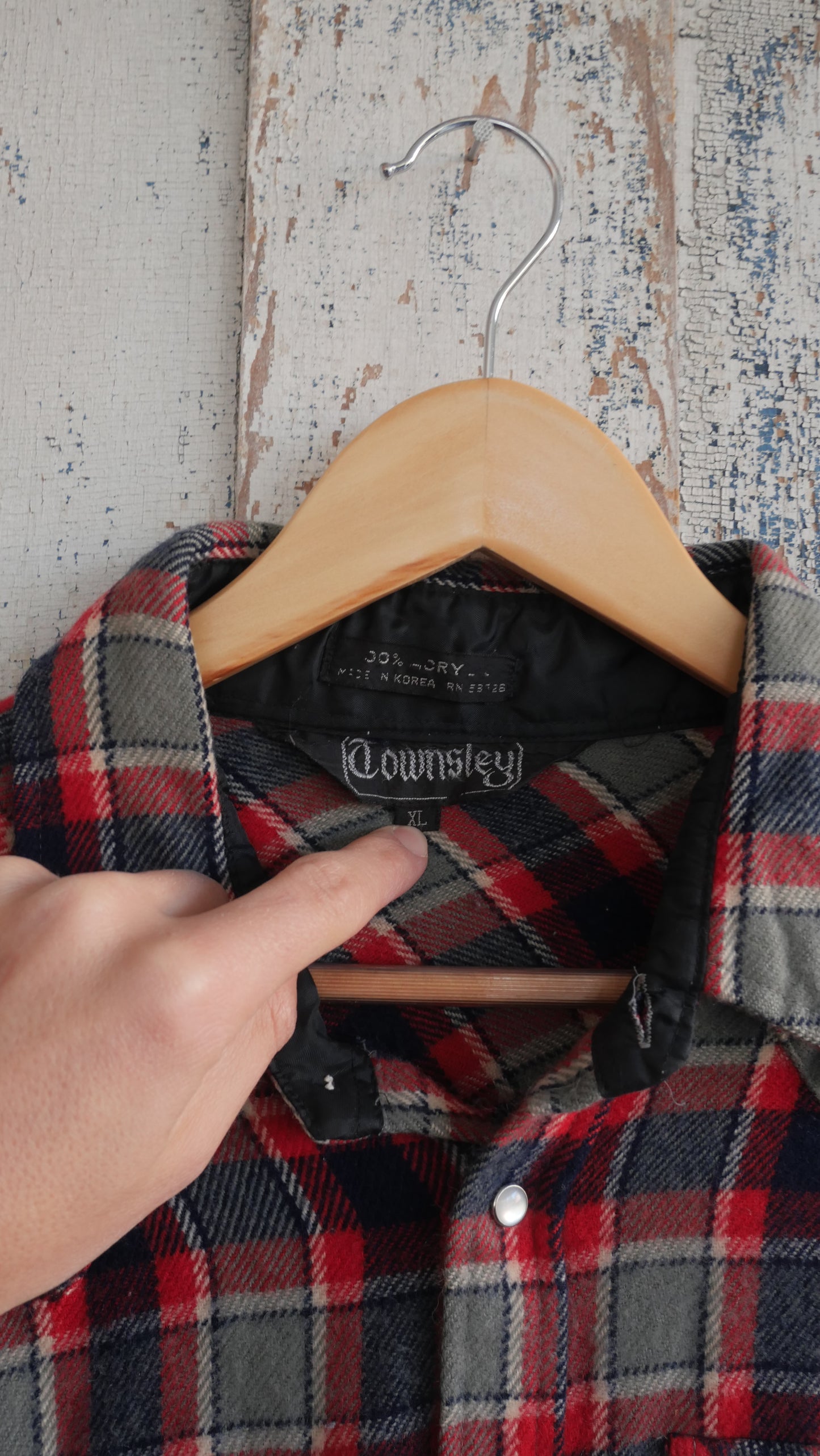 1980s Western Pearl Snap Flannel | L