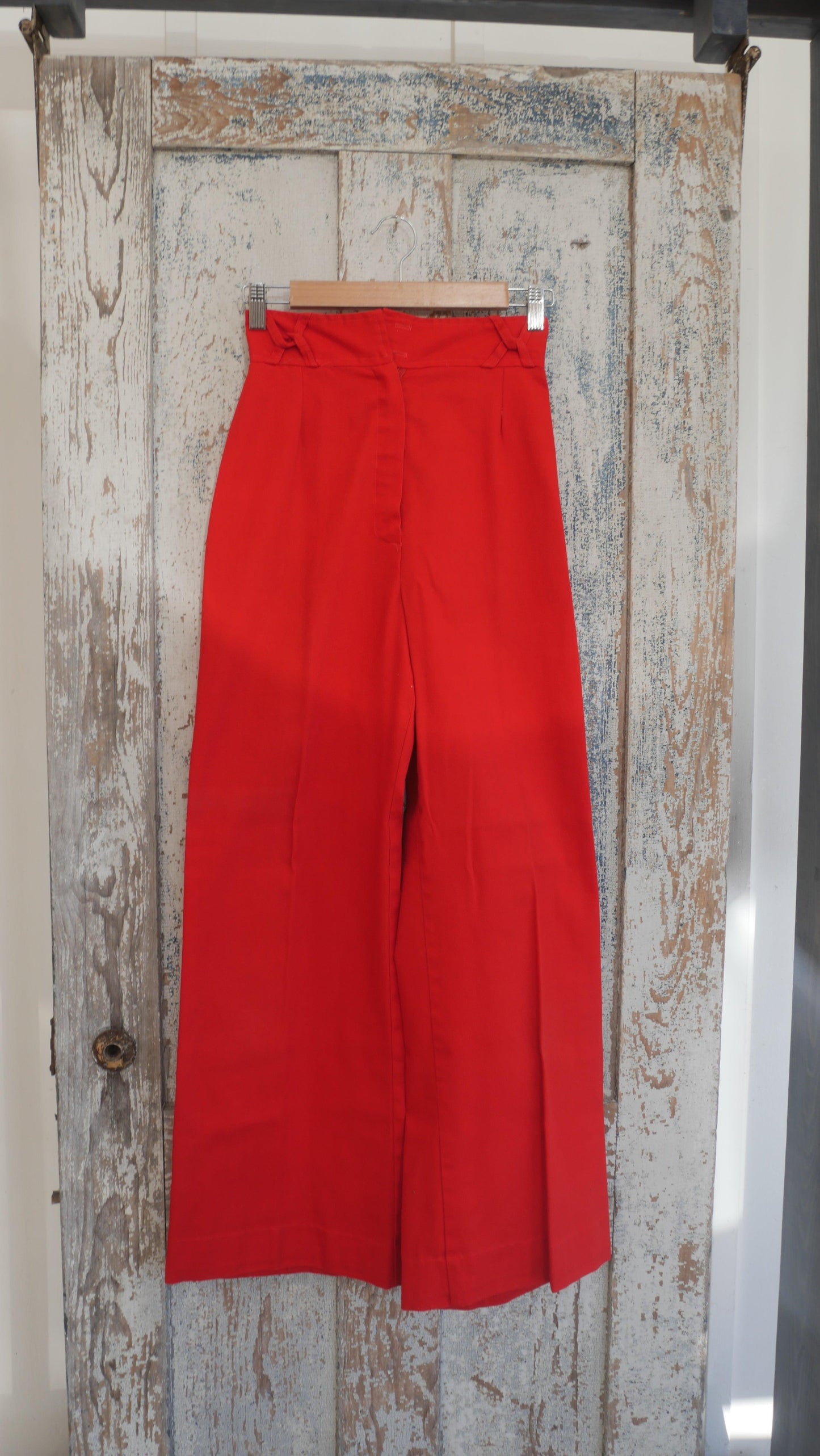 1970s Red Bell Bottom Pants | 24