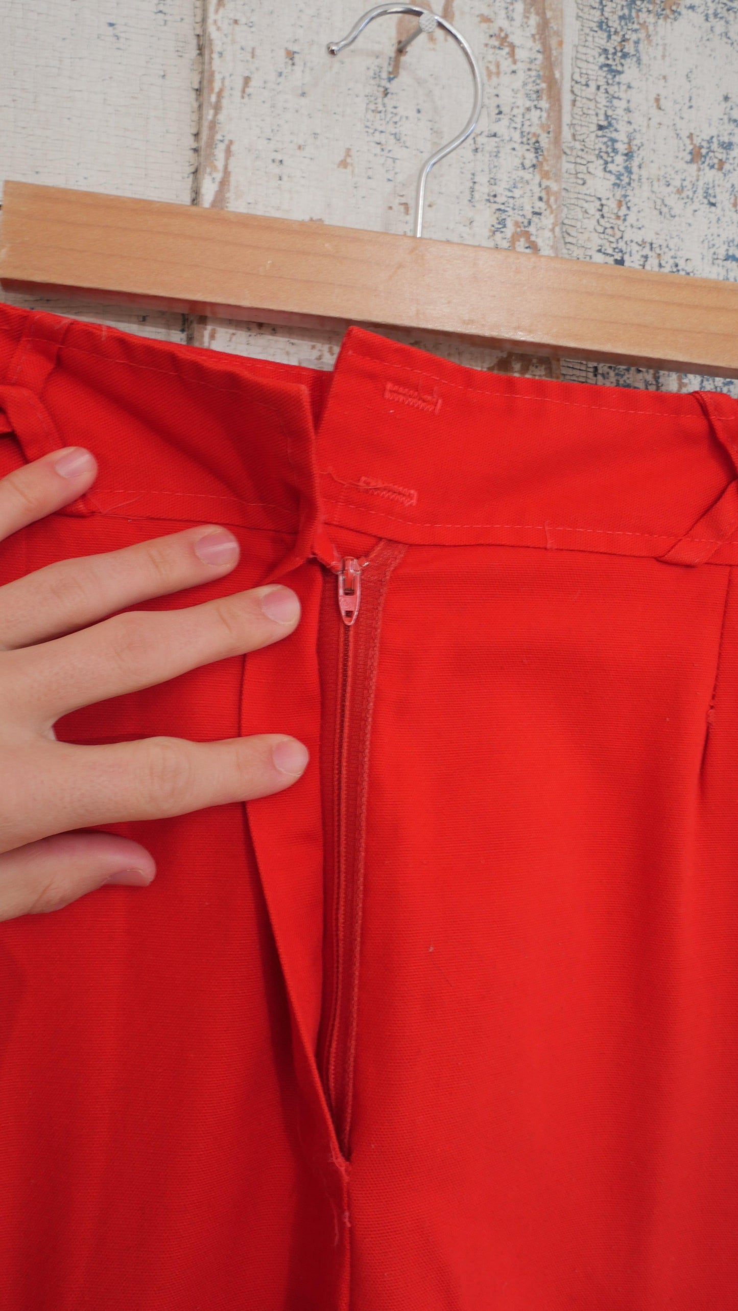 1970s Red Bell Bottom Pants | 24