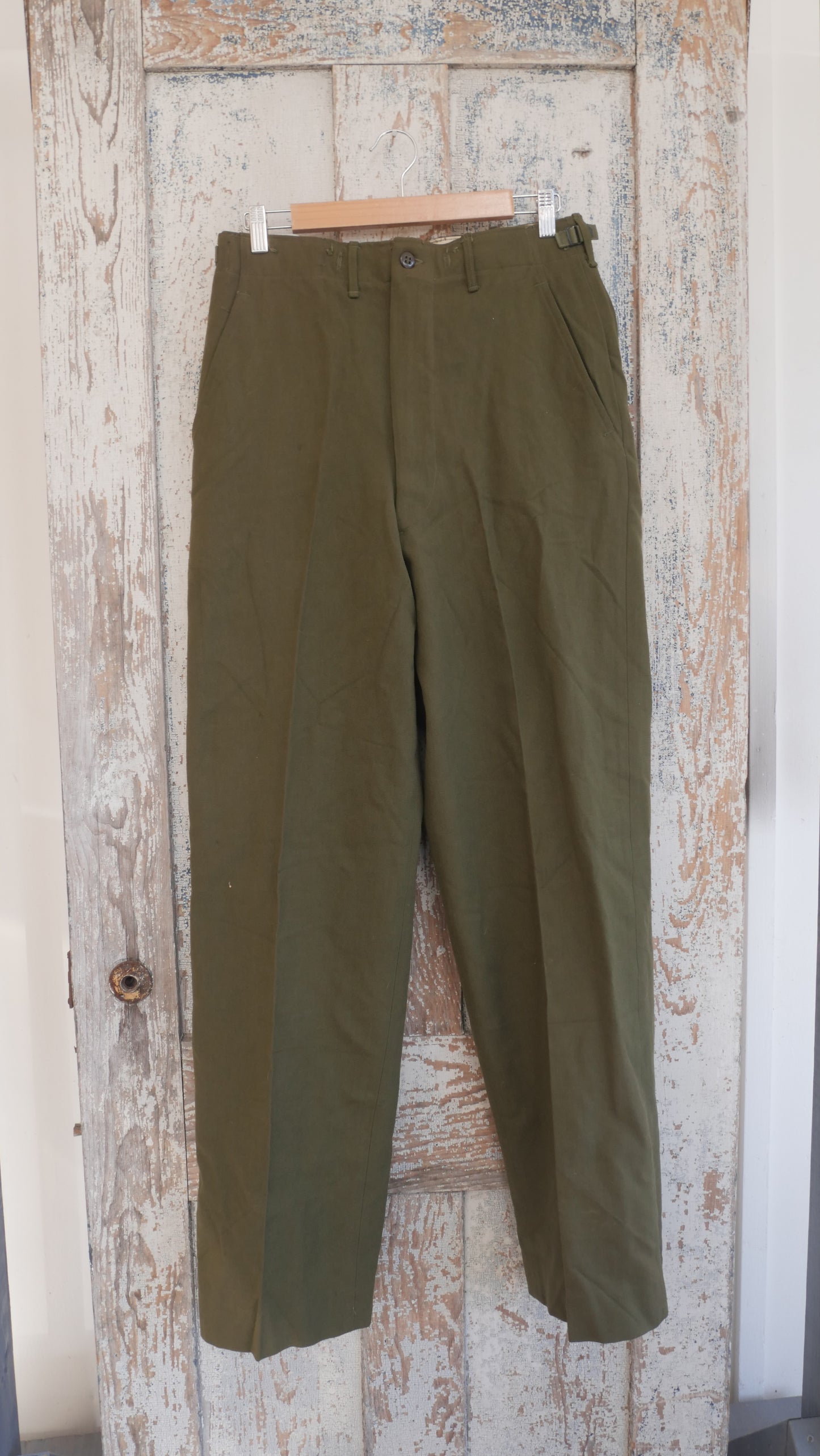 1970s Wool Wide Leg Military Pants | 32