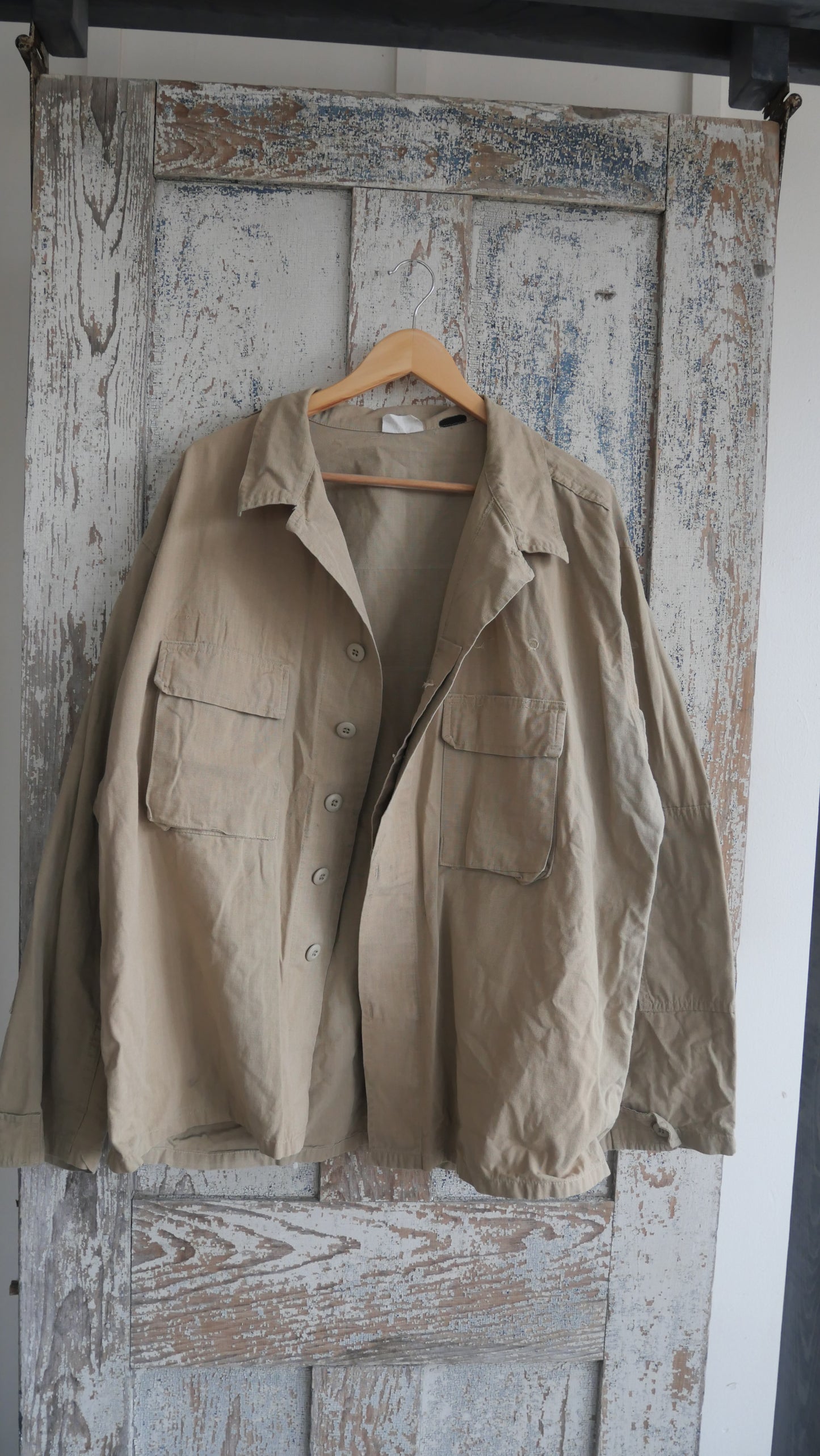 1980s Boxy Military Shirt | L