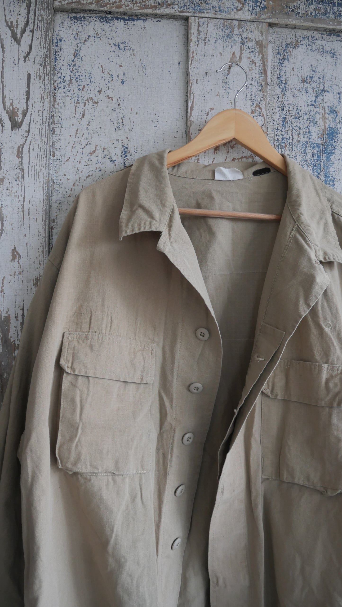 1980s Boxy Military Shirt | L