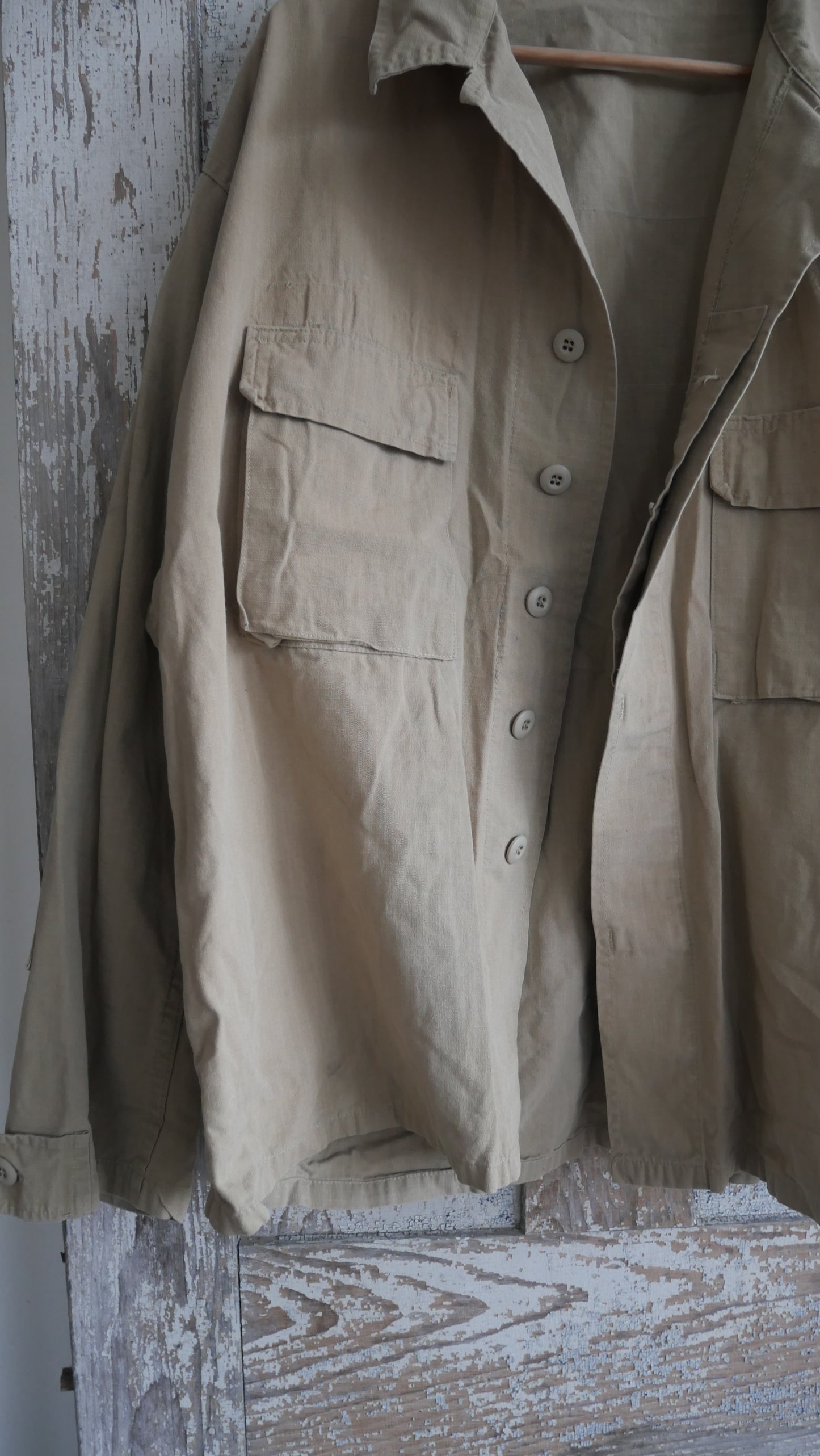 1980s Boxy Military Shirt | L