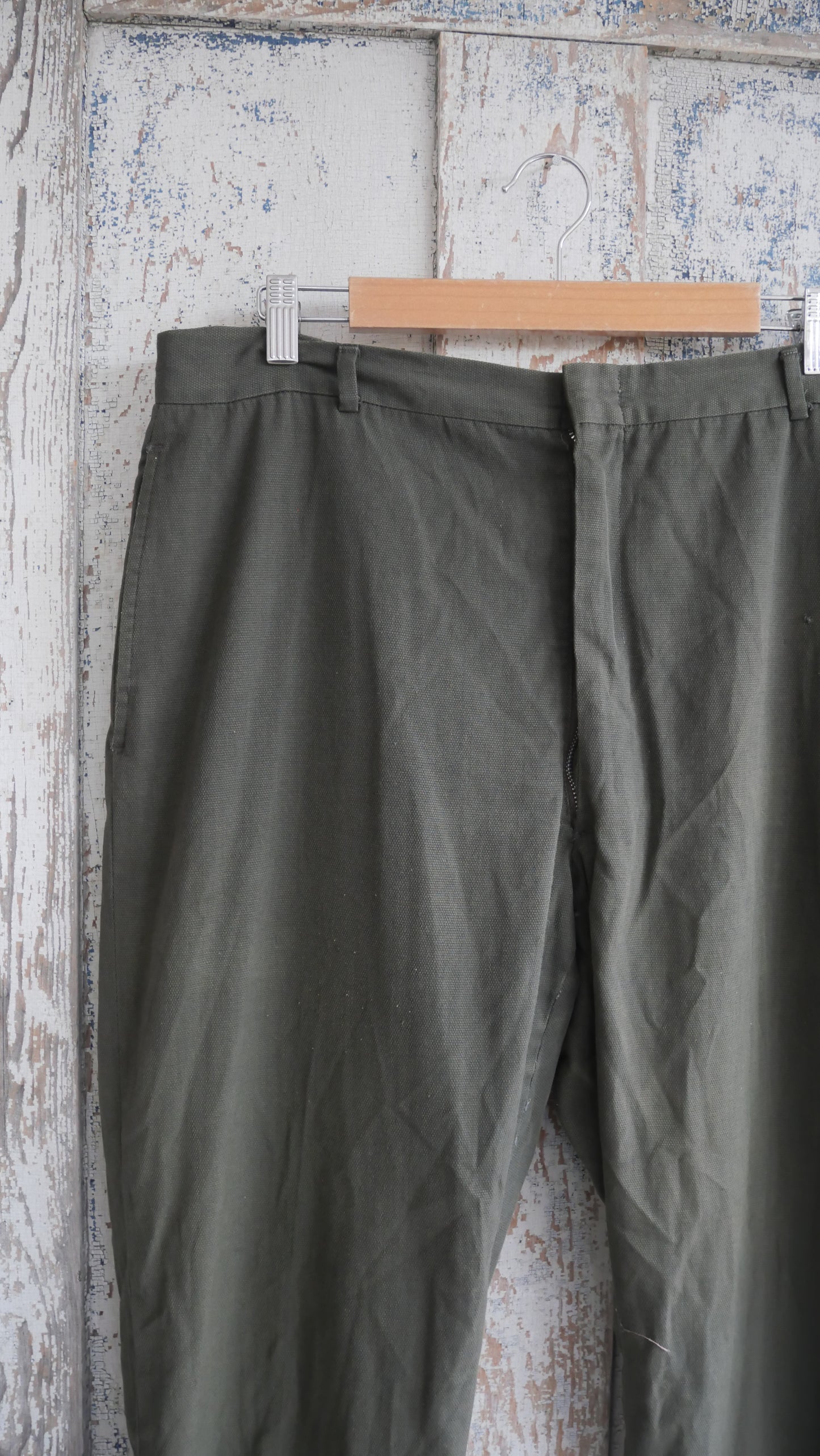 1960s Olive Slacks | 36