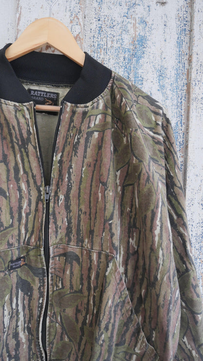 1980s Boxy Hunting Bomber Jacket | L