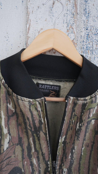 1980s Boxy Hunting Bomber Jacket | L