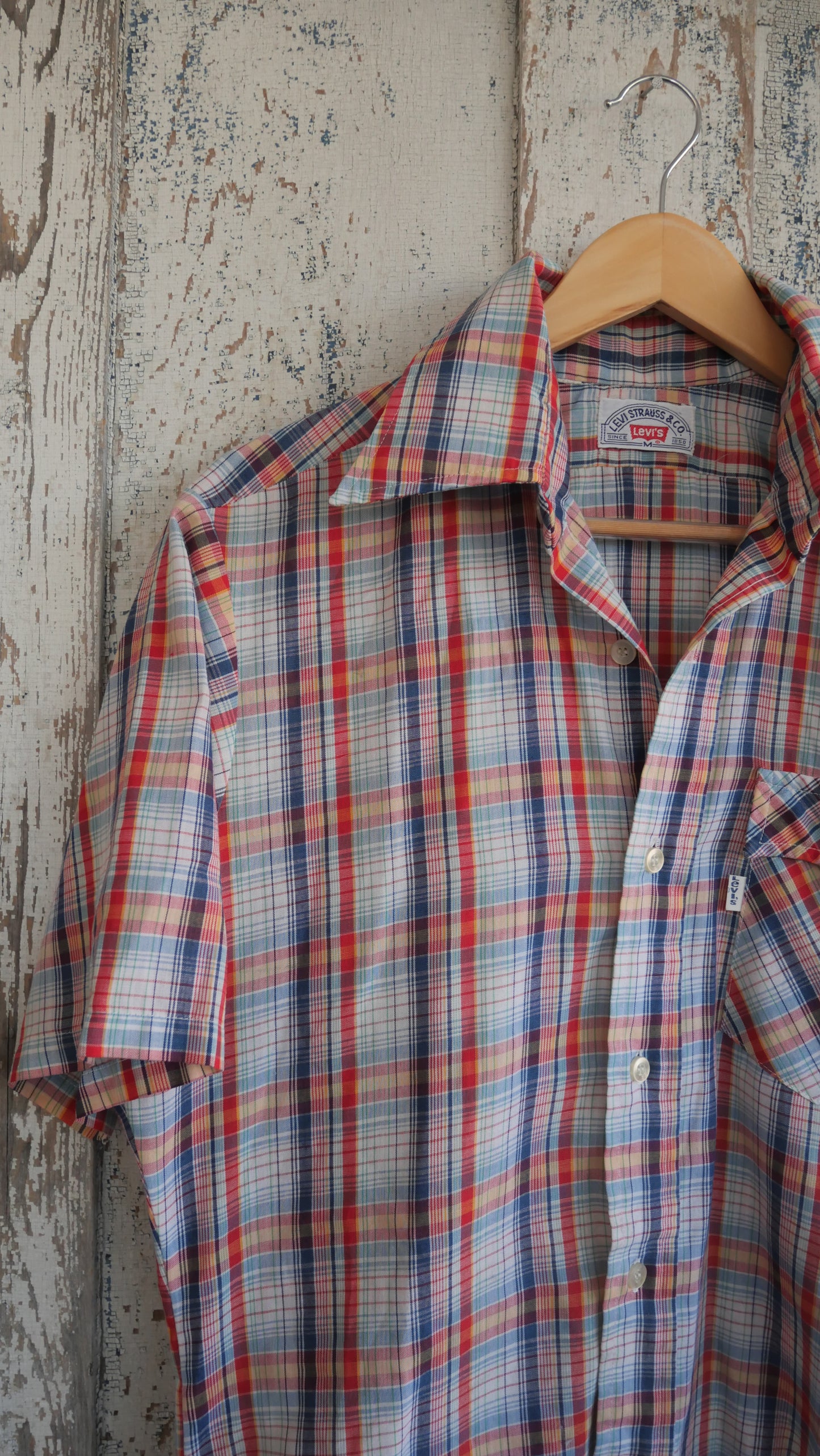 1970s Plaid Levi's Shirt | M