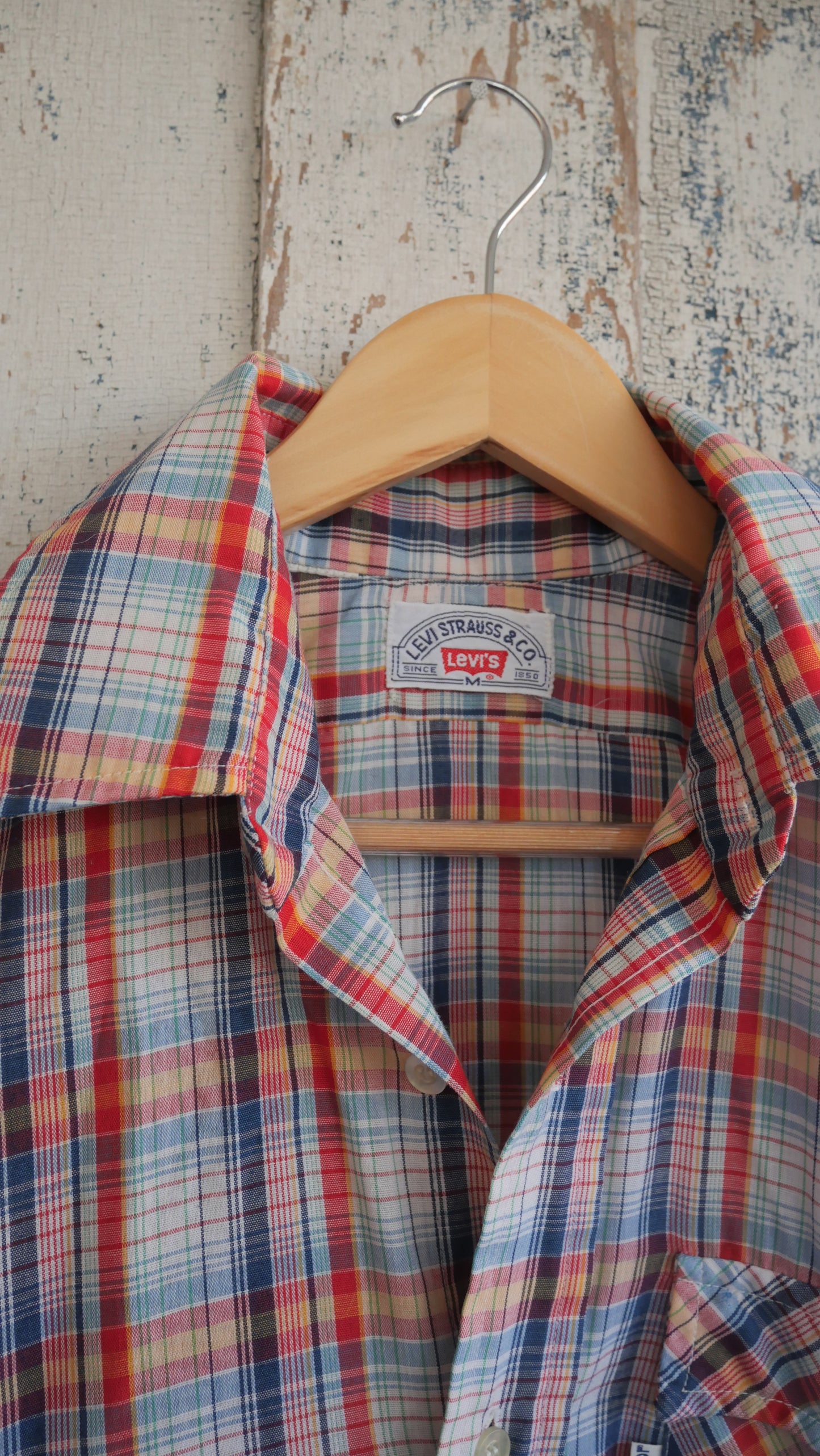 1970s Plaid Levi's Shirt | M