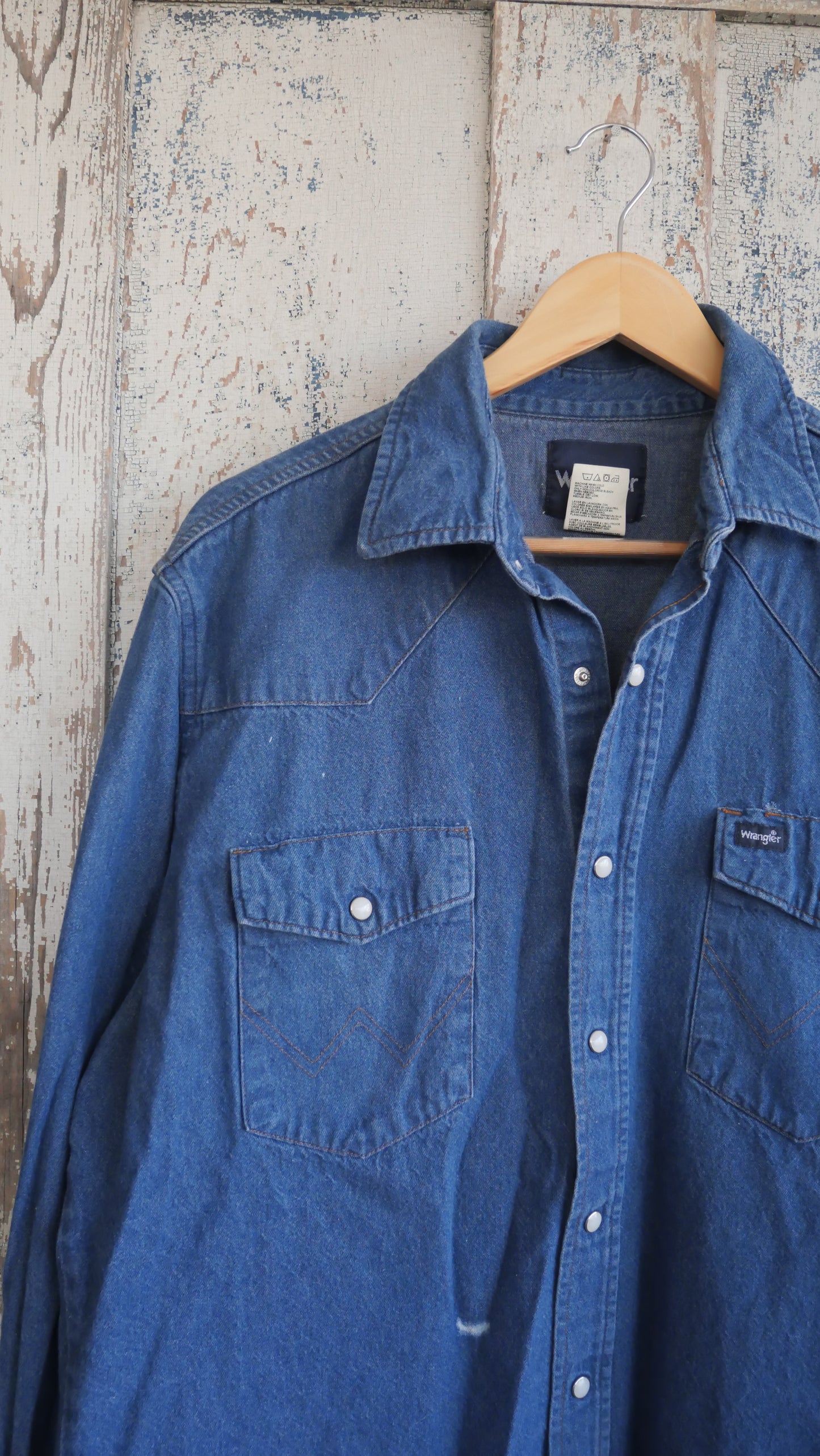 1980s Wrangler Denim Shirt | L