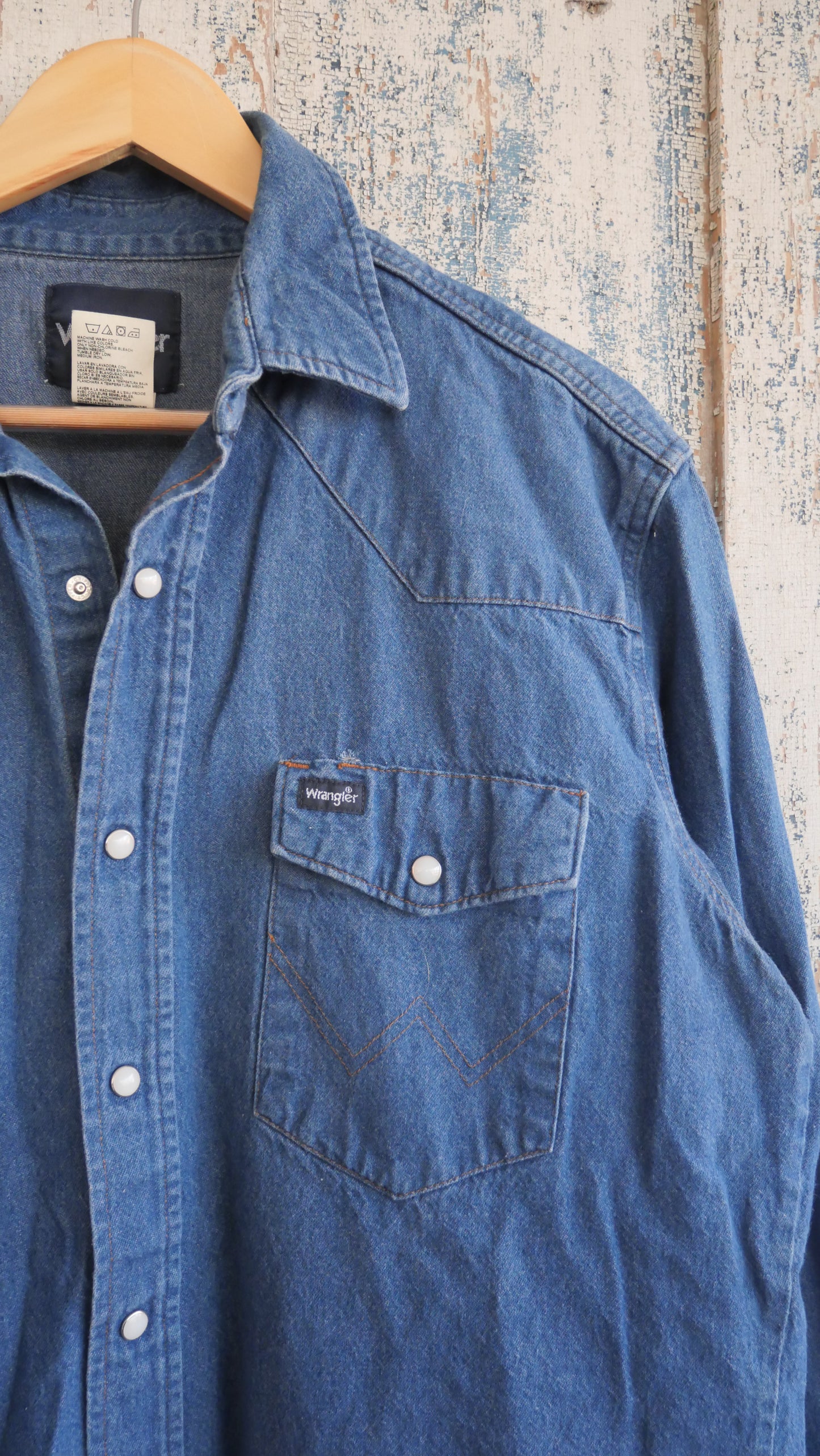 1980s Wrangler Denim Shirt | L