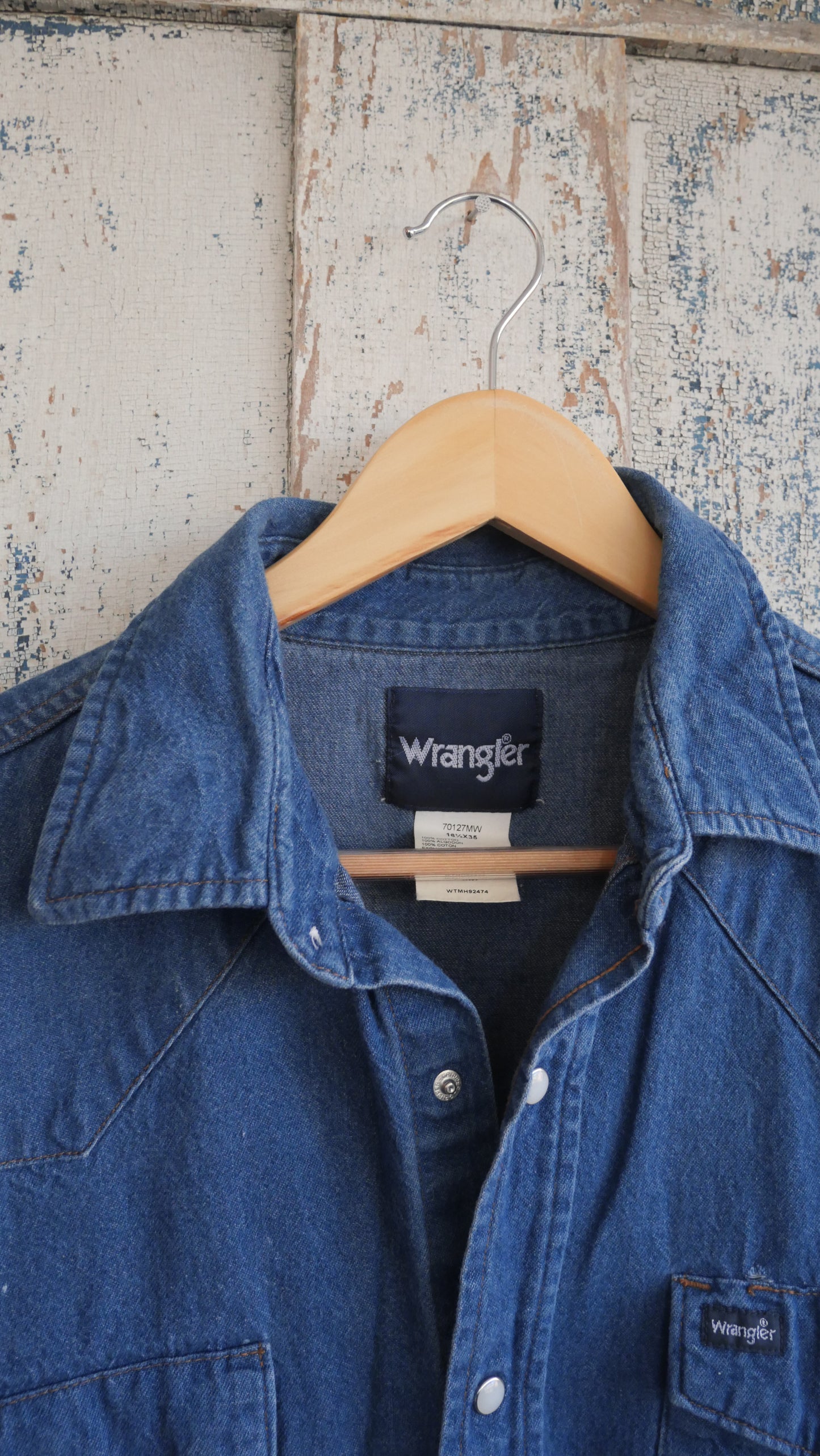 1980s Wrangler Denim Shirt | L