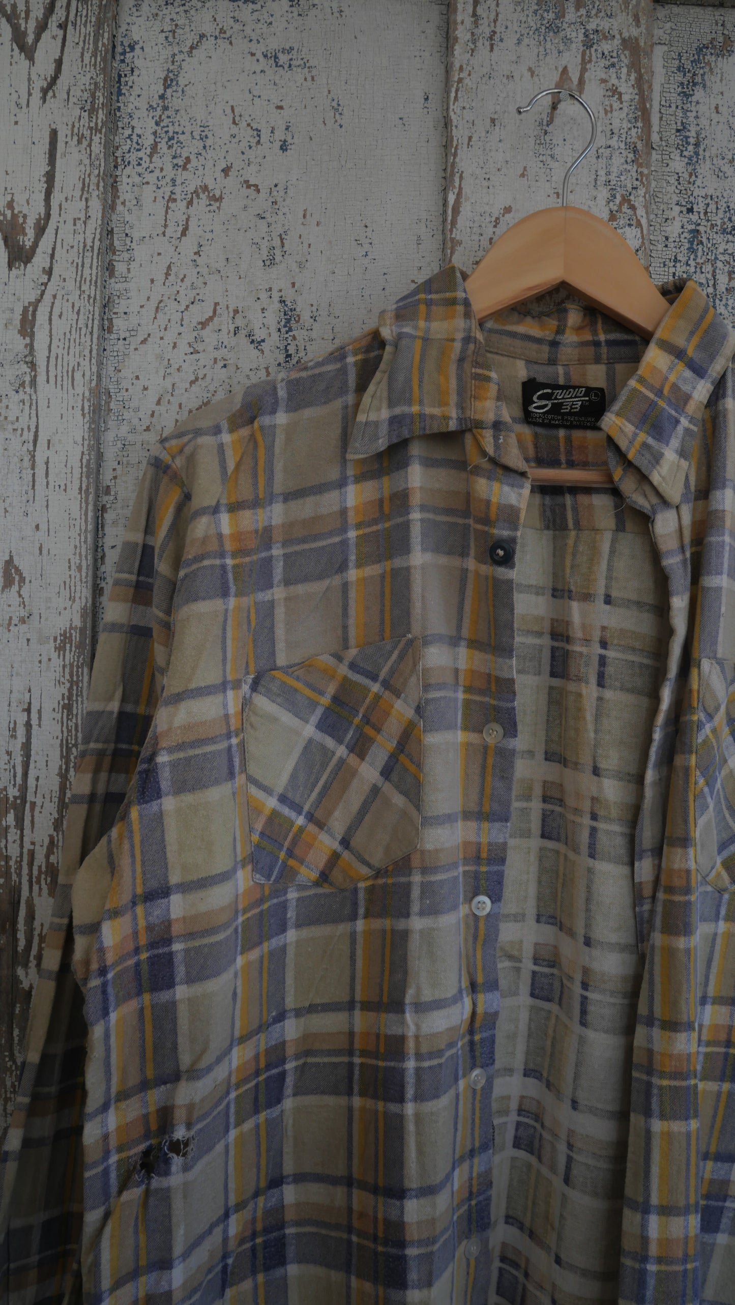 1970s Faded Print Shirt | L