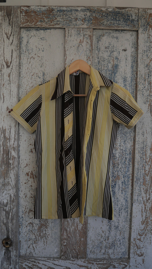 1960s Striped Knit Shirt | XS