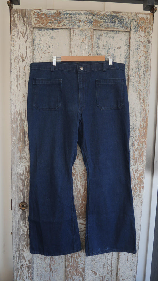 1970s Seafarer Flared Denim | 38