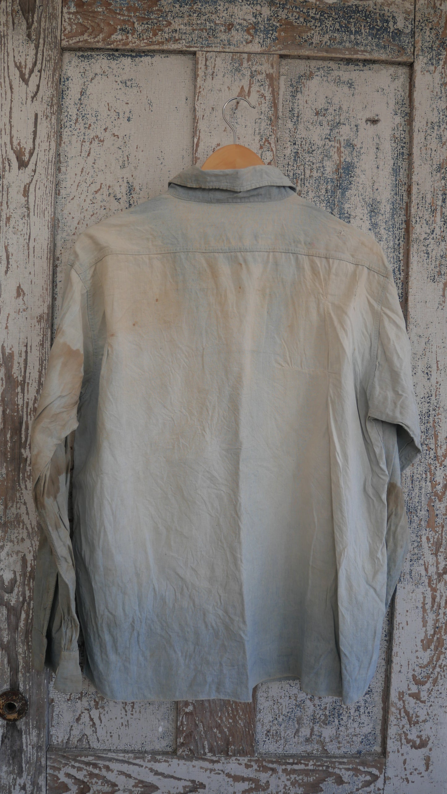 1980s Faded Chambray Shirt | L