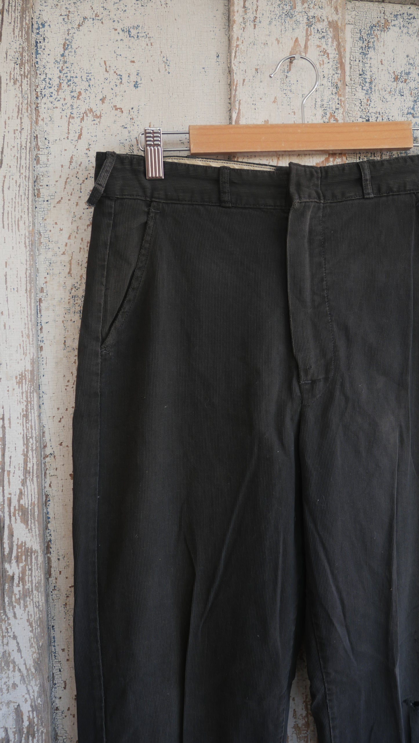 1950s Black Repaired Pants | 30