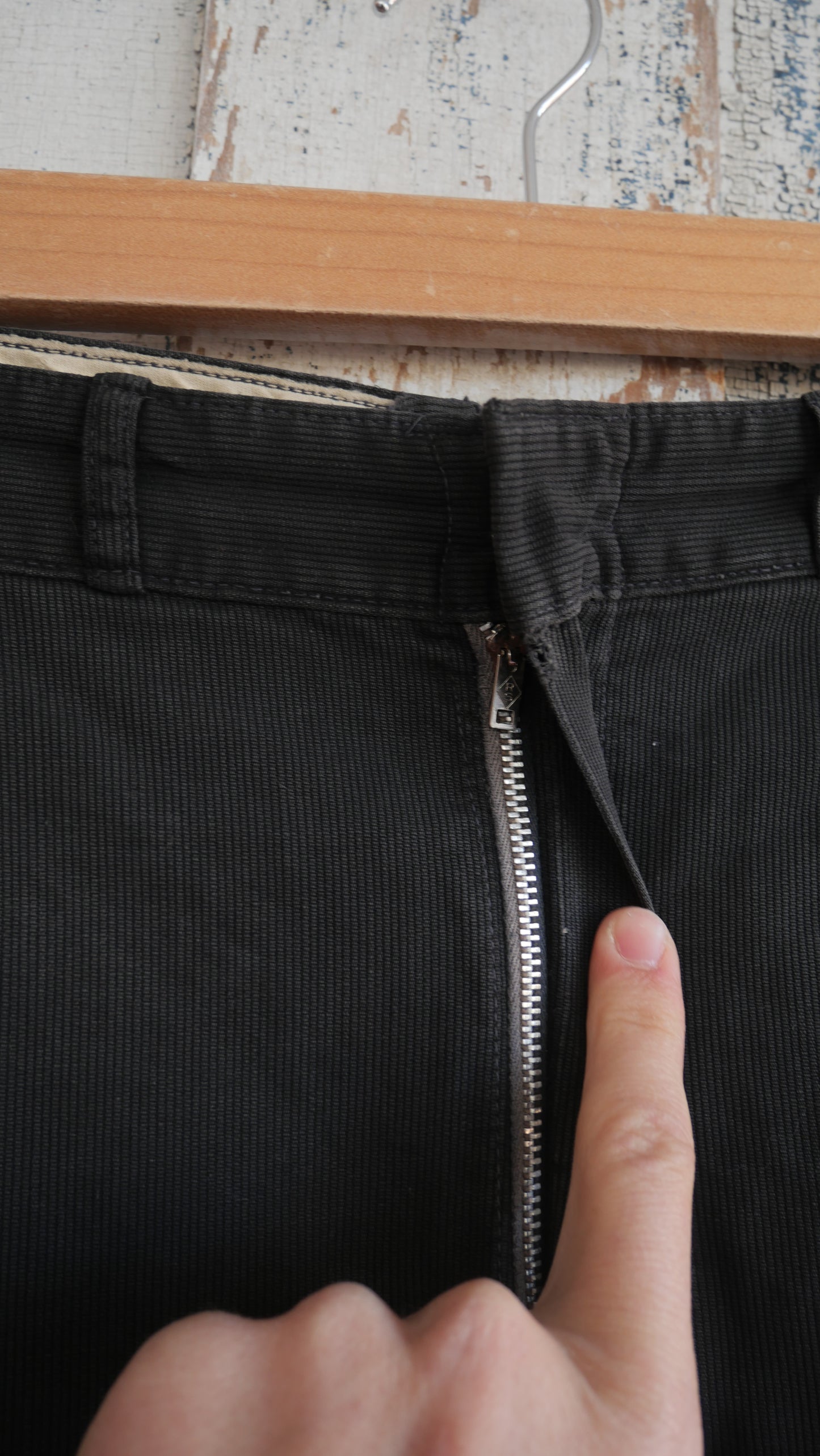 1950s Black Repaired Pants | 30