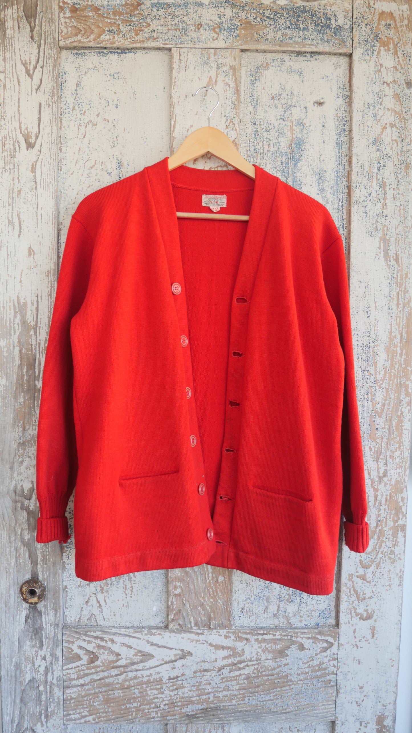 1960s Red Cardigan | L