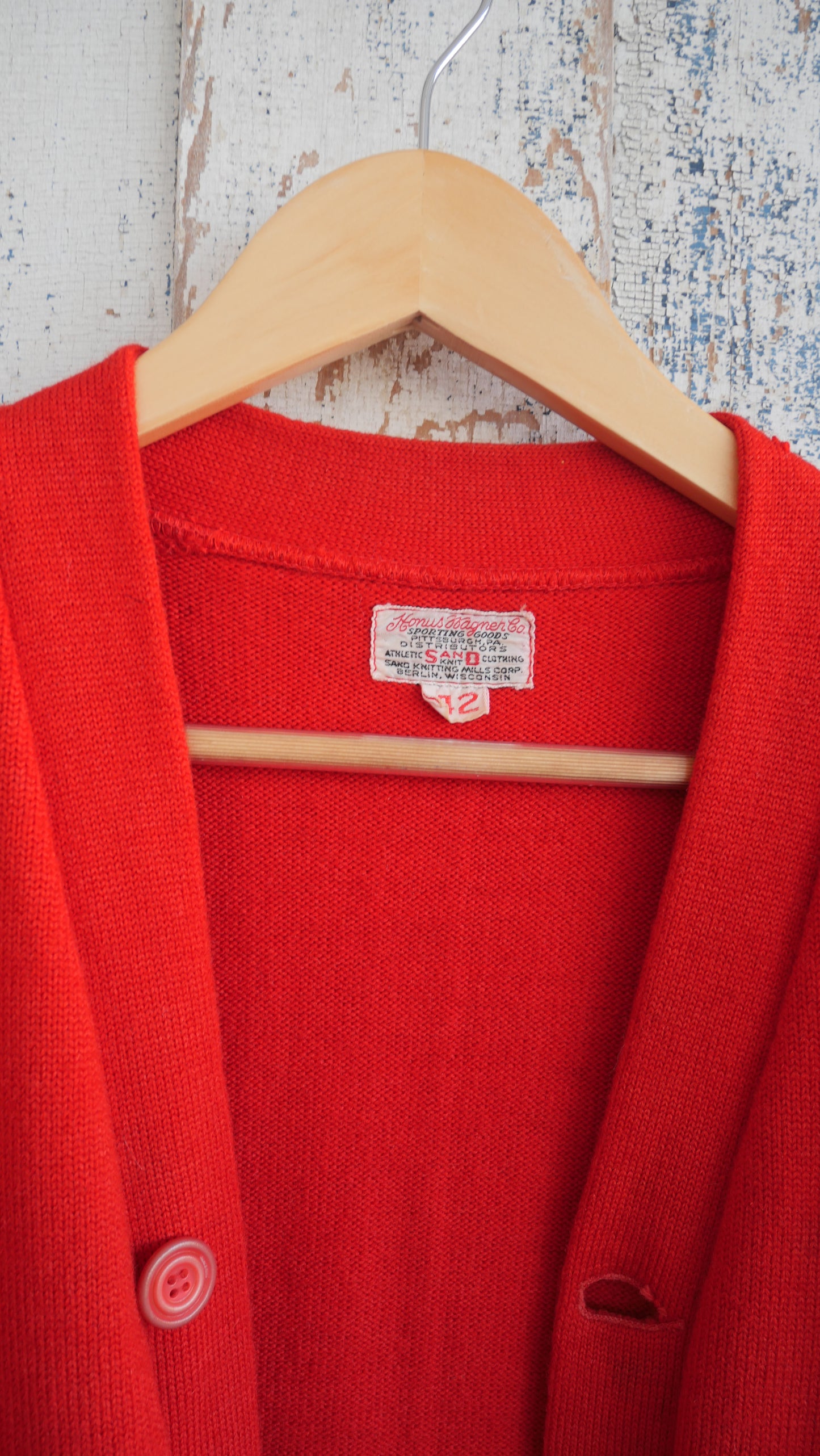 1960s Red Cardigan | L