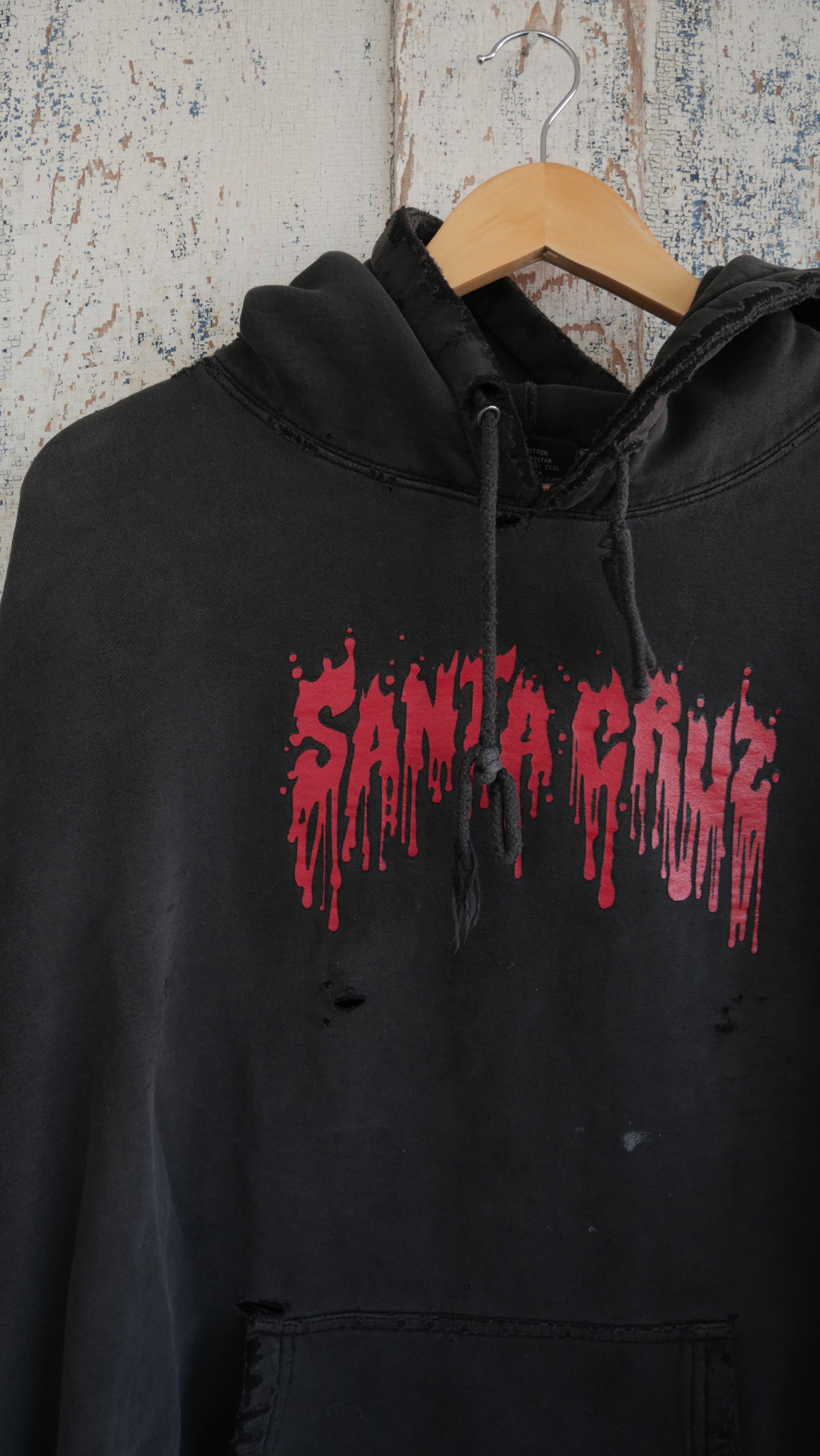 1990s Distressed Santa Cruz Hoodie | L