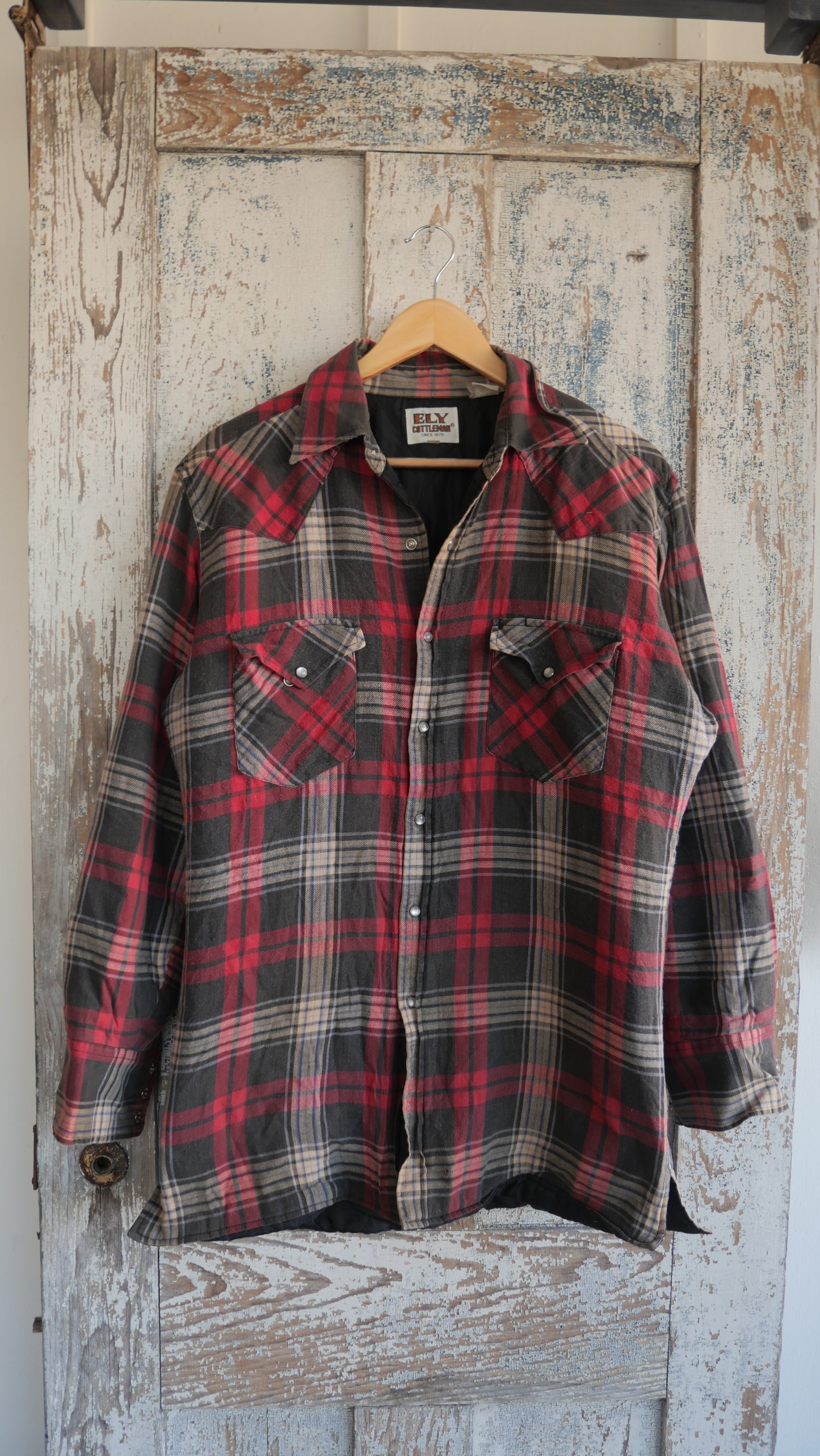 1980s Pearl Snap Flannel | L