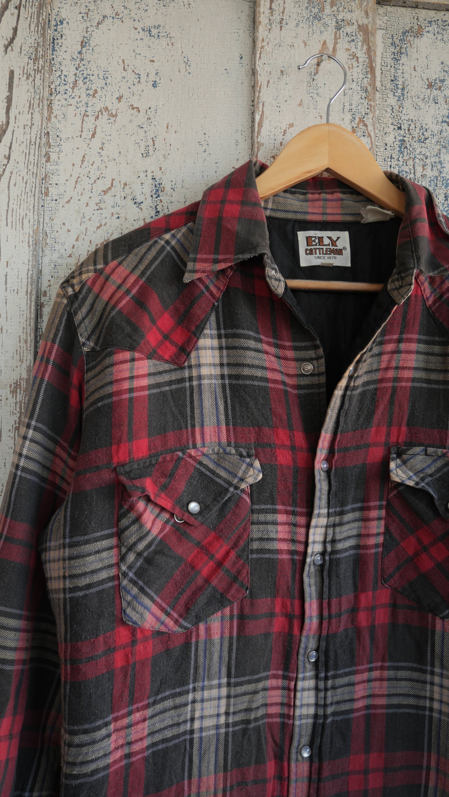 1980s Pearl Snap Flannel | L