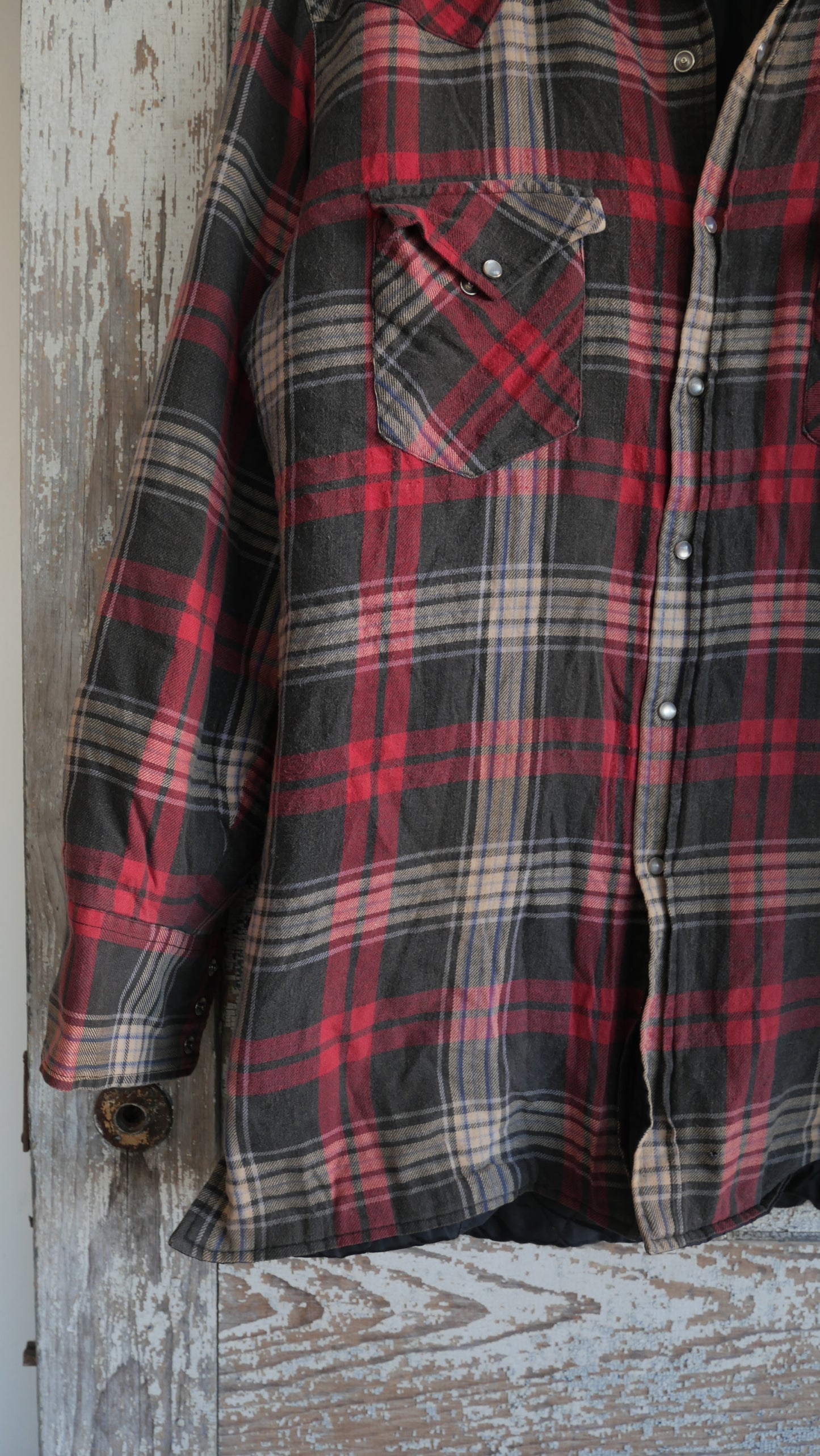 1980s Pearl Snap Flannel | L