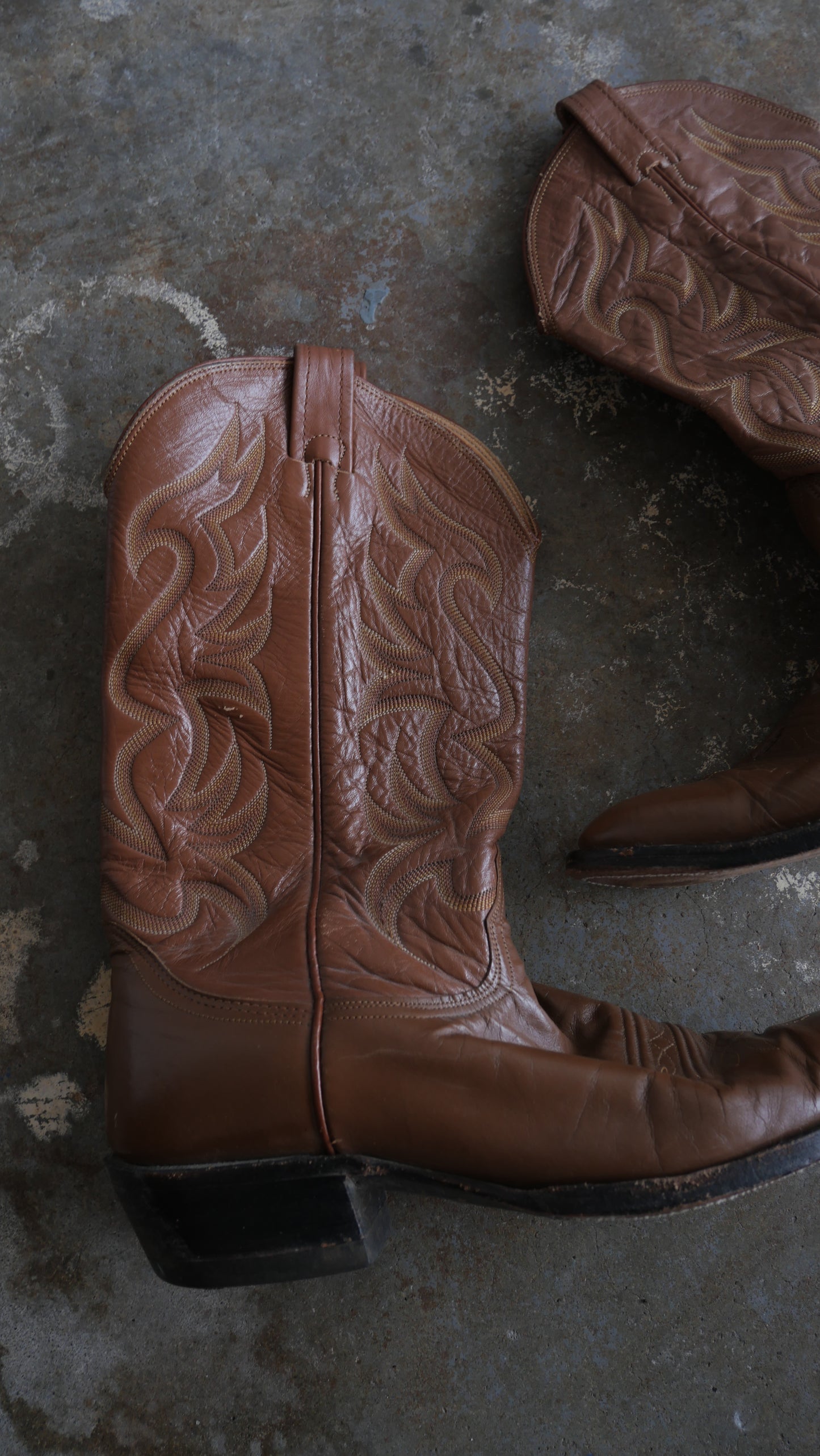 1980s Brown Cowboy Boots | 10.5