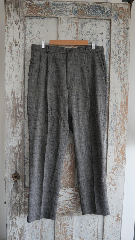 1980s Tweed Salt n Pepper Slacks | 34