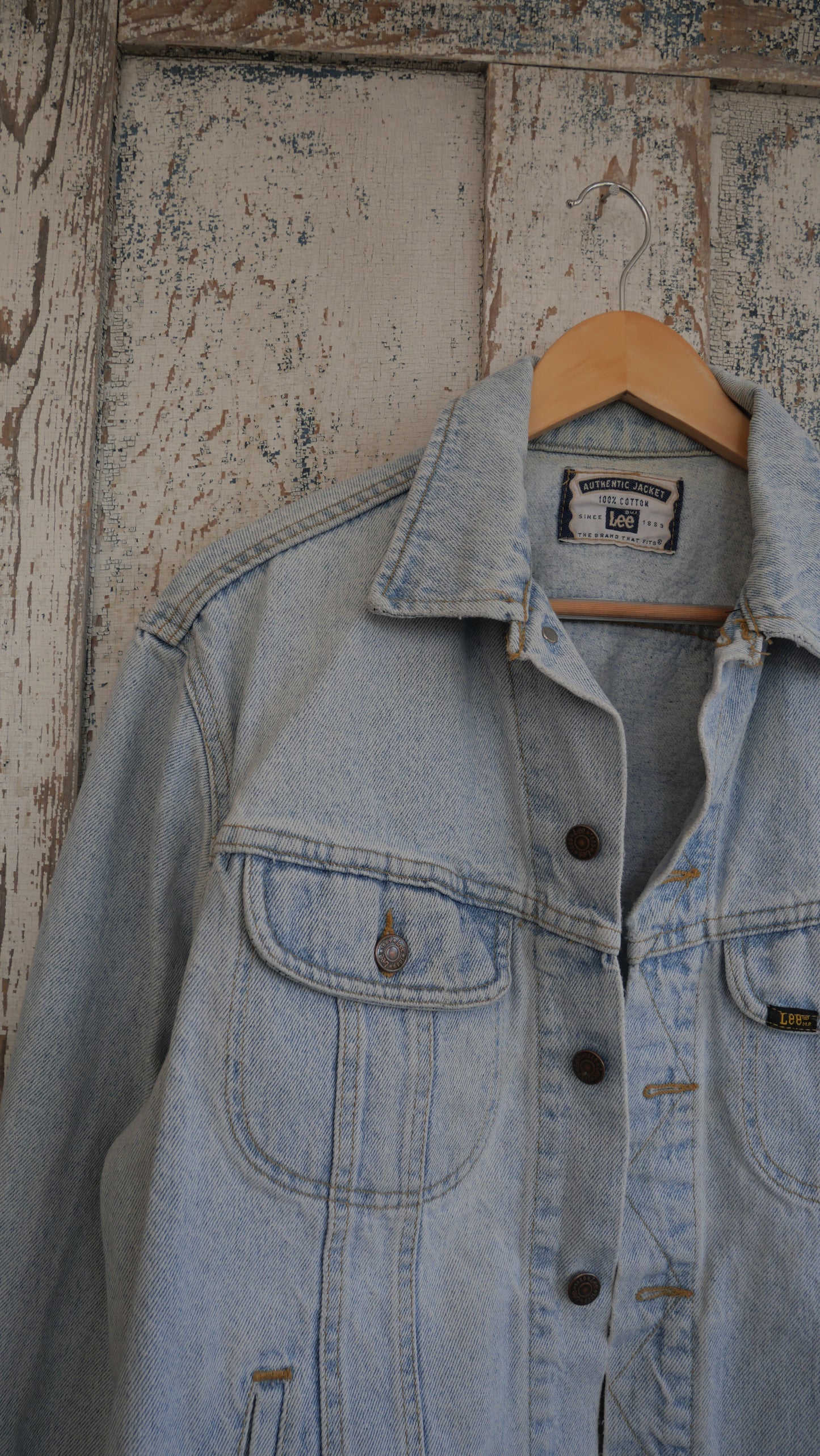 1980s Light Wash Lee Jacket | L