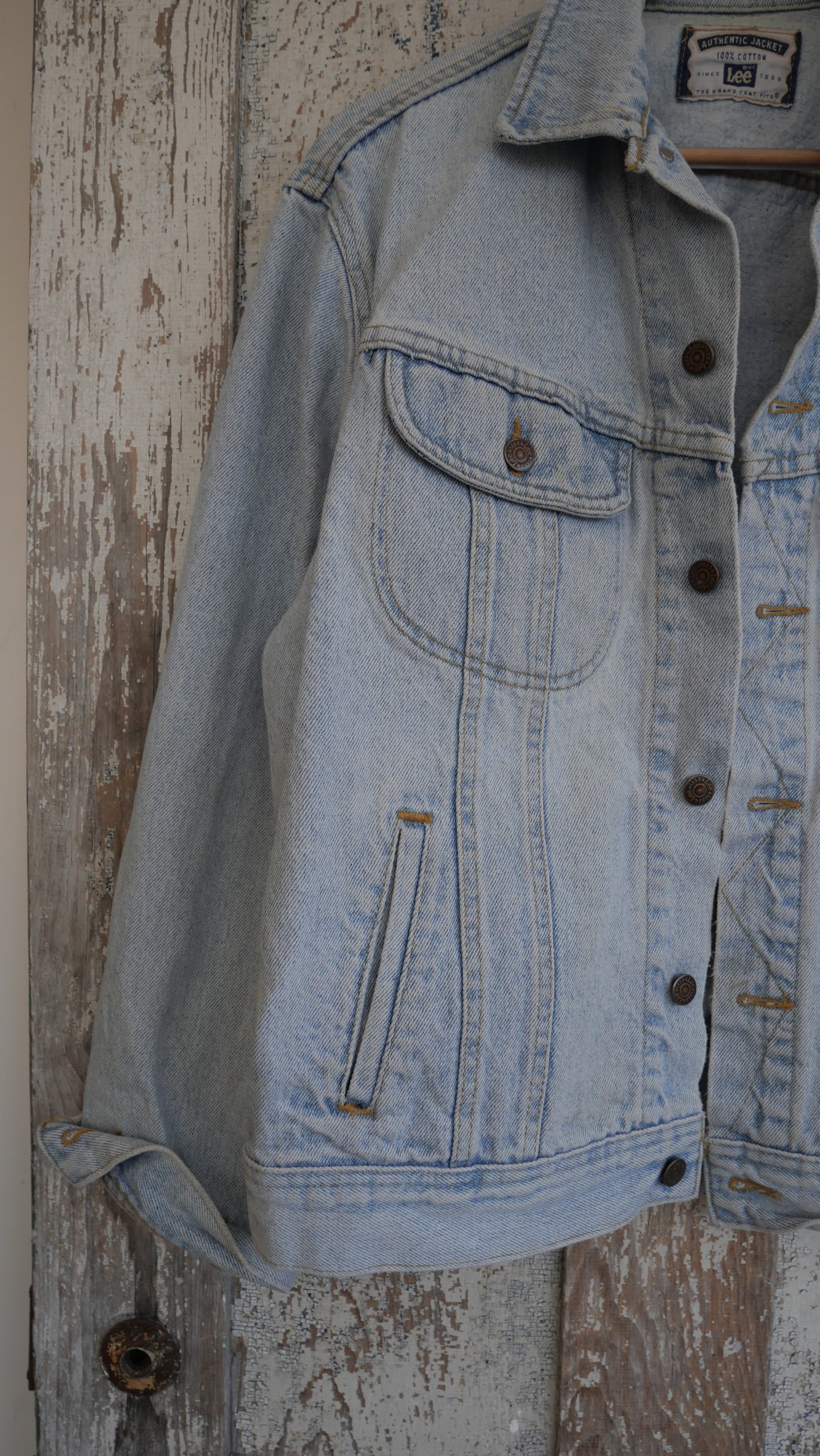 1980s Light Wash Lee Jacket | L