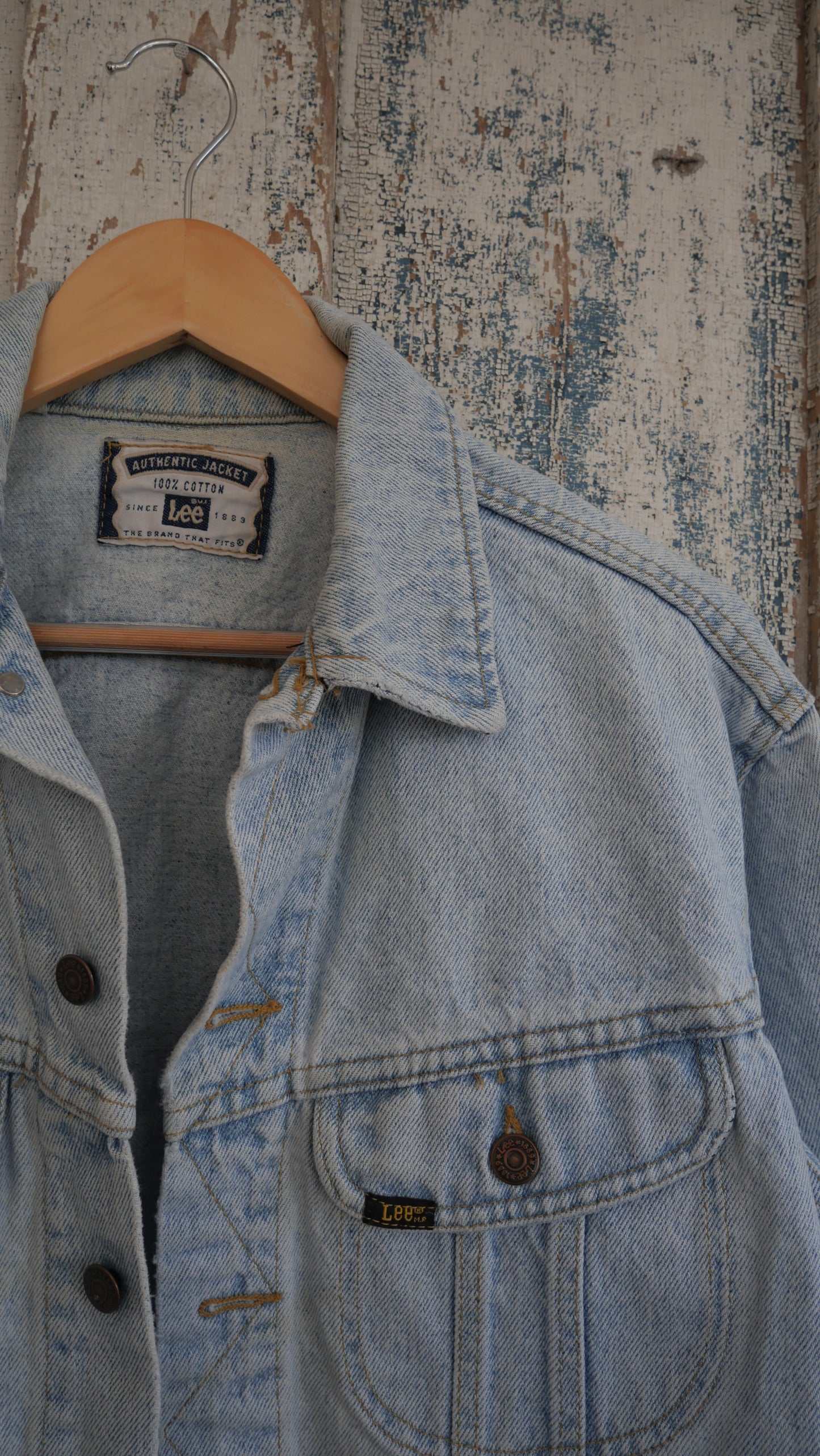 1980s Light Wash Lee Jacket | L