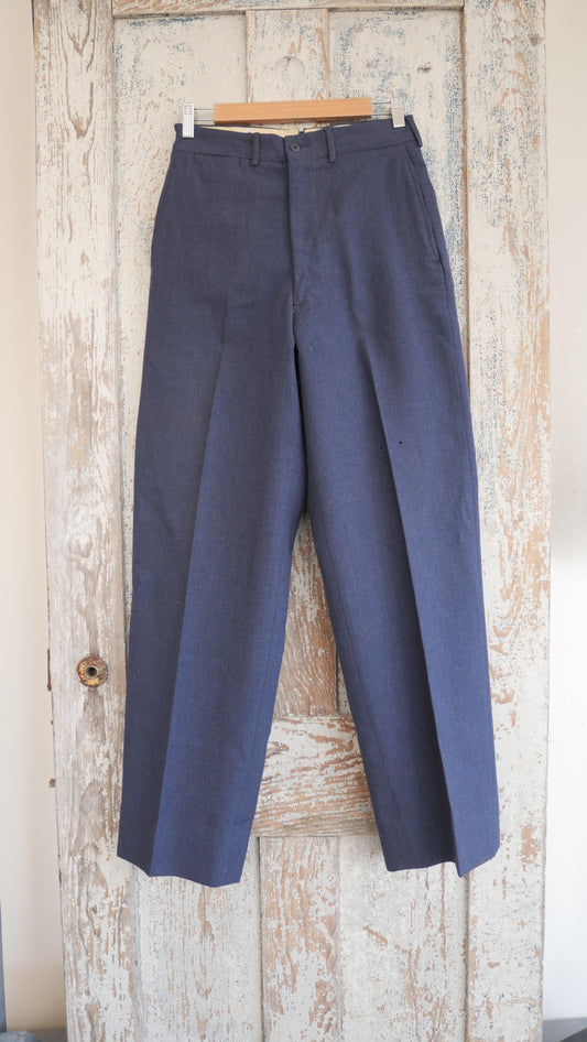 1960s Navy Wool Pants | 28