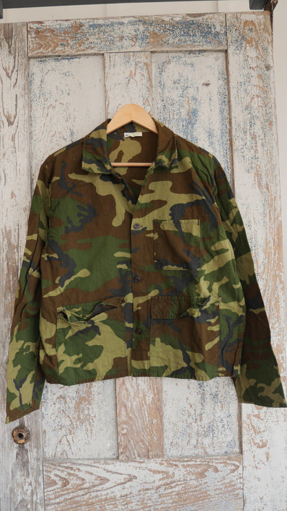 1980s Camo Boxy Chore Jacket | M