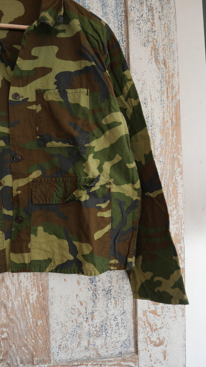 1980s Camo Boxy Chore Jacket | M