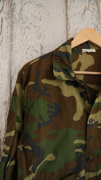 1980s Camo Boxy Chore Jacket | M