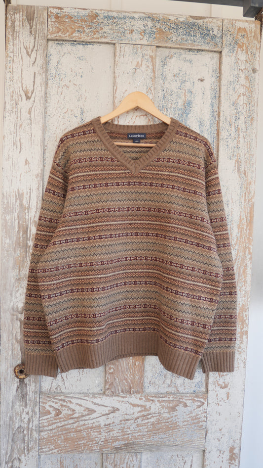 1990s Lands End Knit Sweater | L