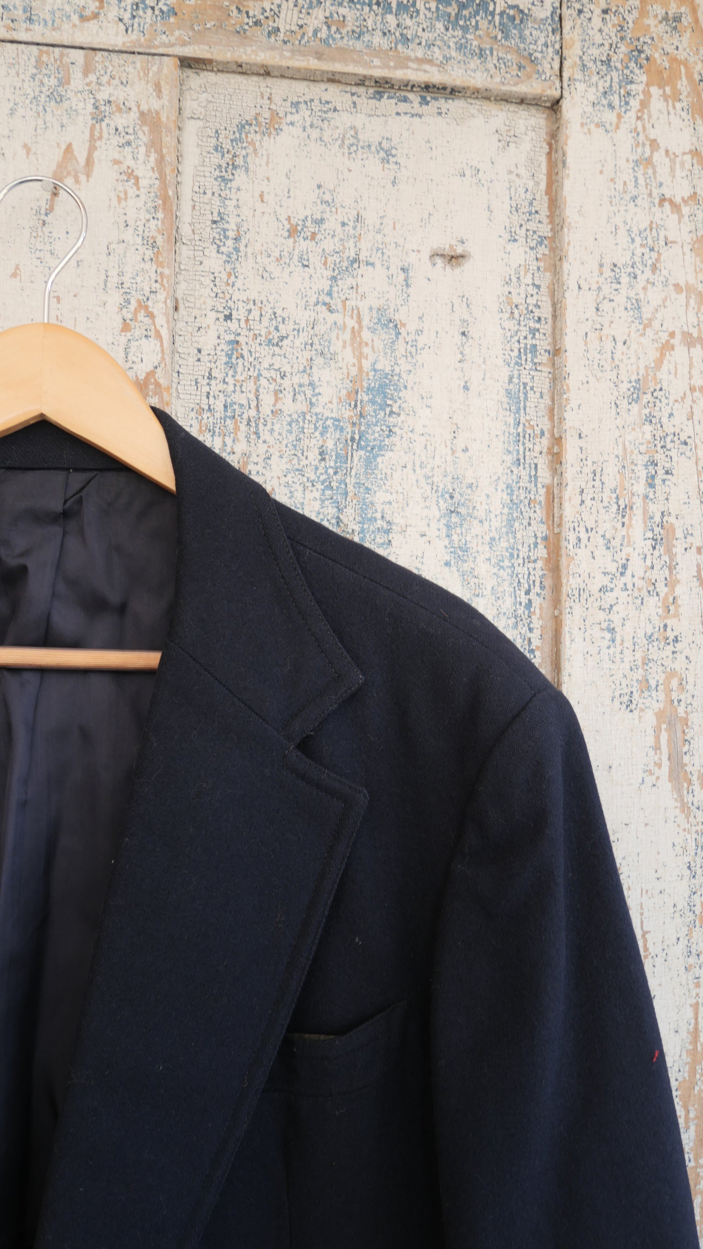 1970s Navy Wool Blazer | L