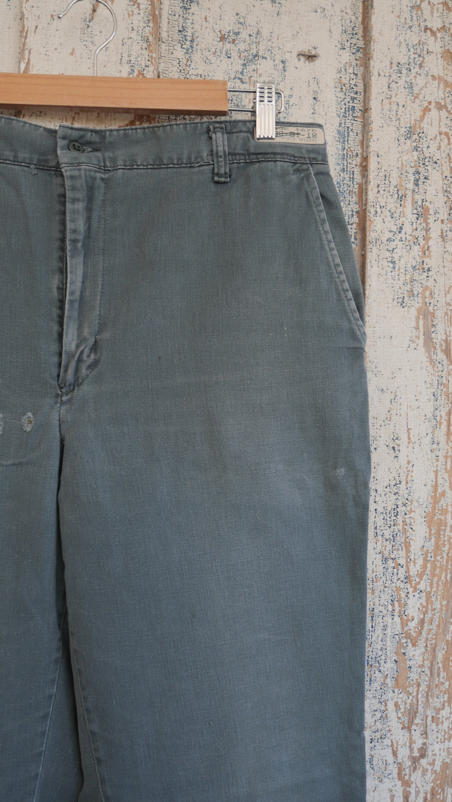 1970s Green Work Pants | 35