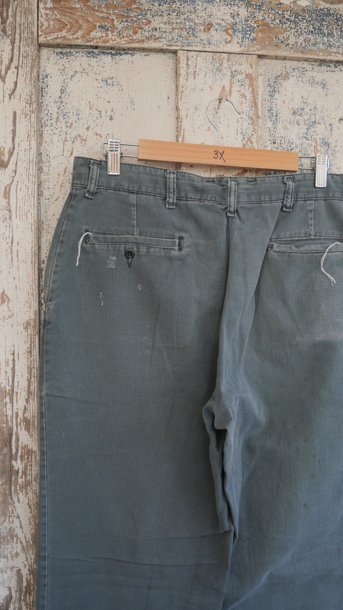 1970s Green Work Pants | 35