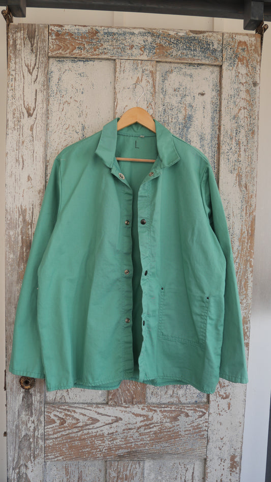 1970s Teal Workwear Jacket | L