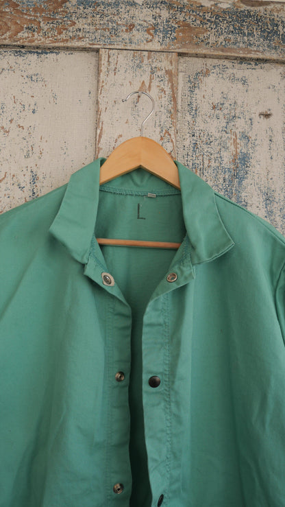 1970s Teal Workwear Jacket | L