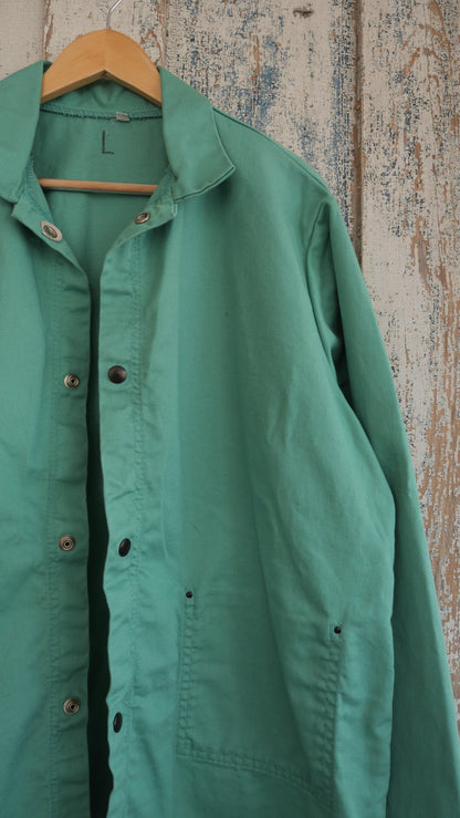 1970s Teal Workwear Jacket | L