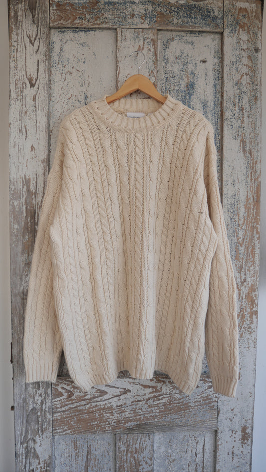1980s Cable Knit Sweater | XL