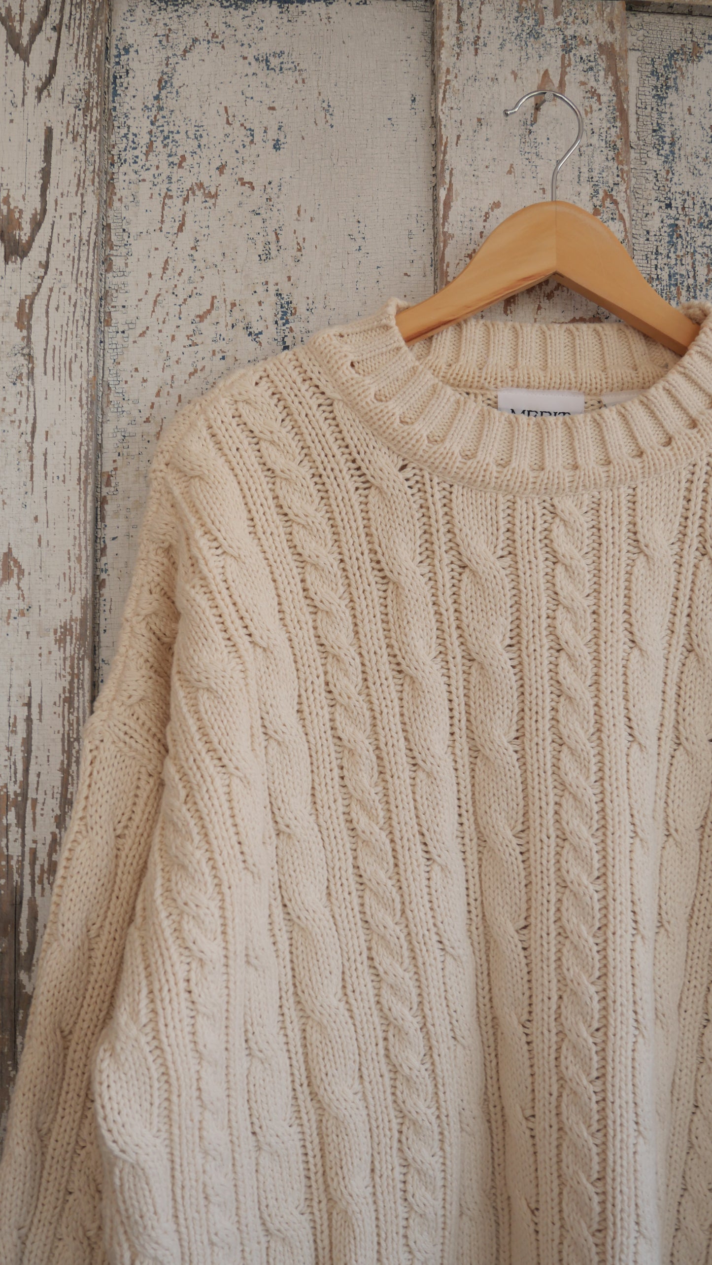 1980s Cable Knit Sweater | XL