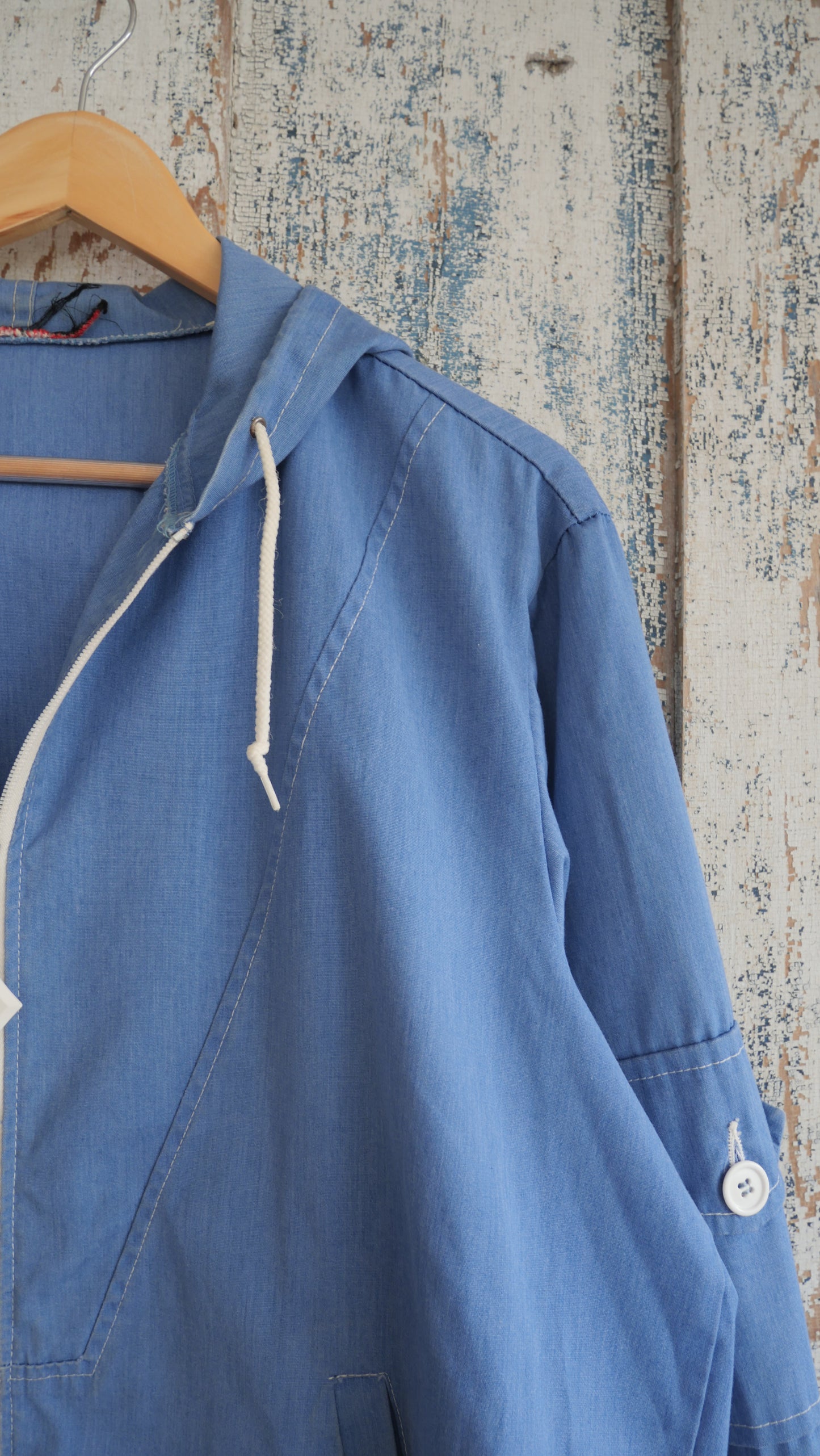 1970s Denim ZIp Up | L